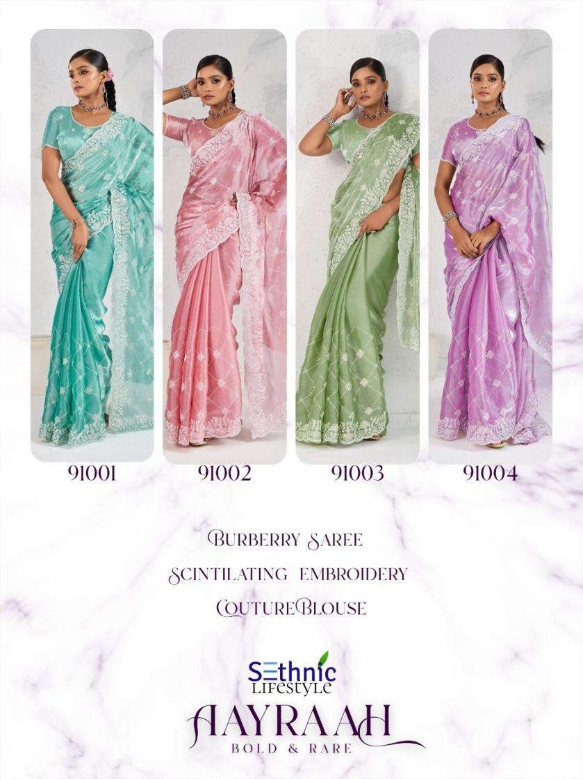 Sethnic Lifestyle Presents Aayraah Burberry Shop Trendy Saree Wholesaler And Exporter 