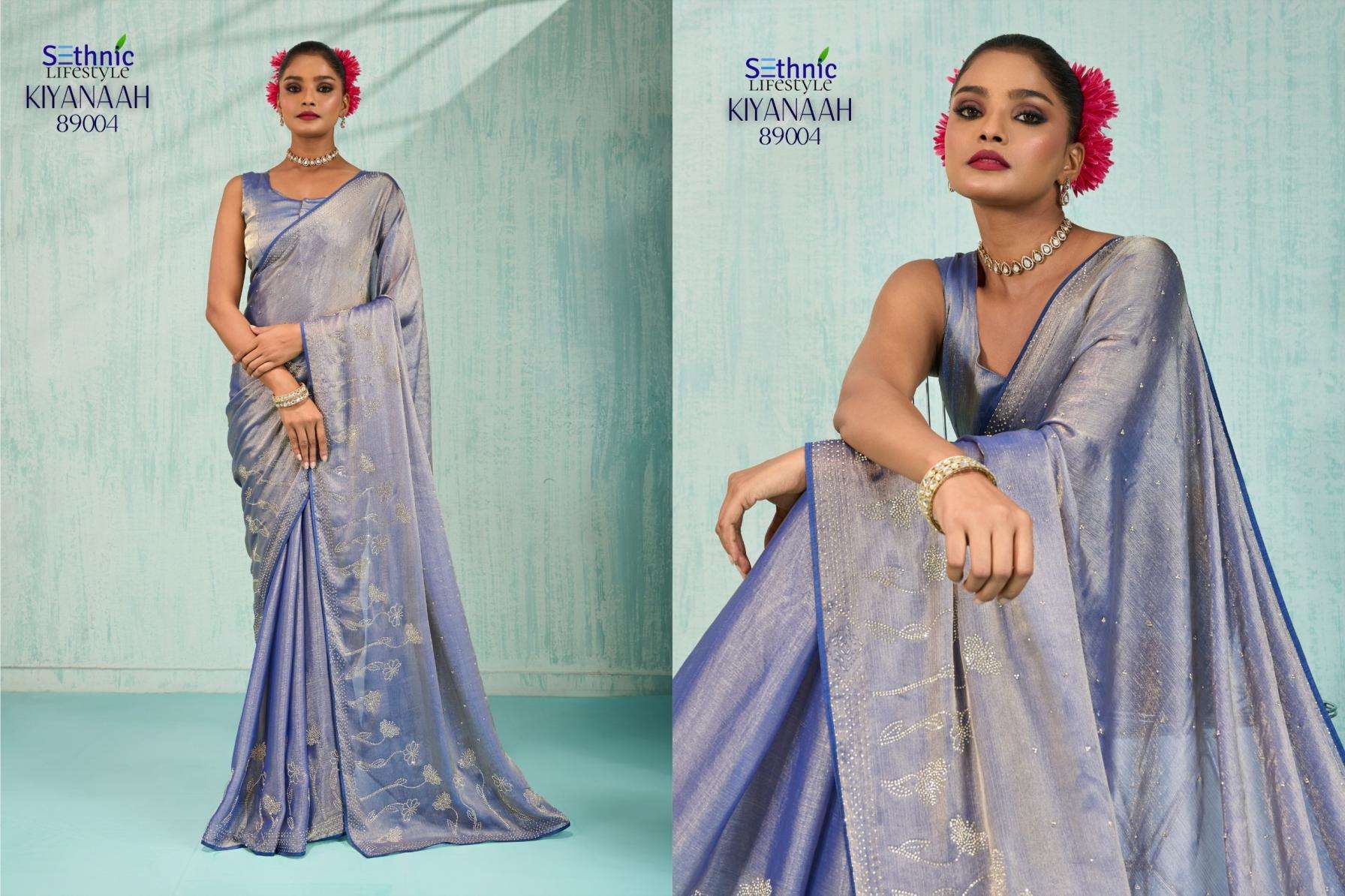 Sethnic Lifestyle Presents Kiyanaah Festive Wear Claasy Bold Sarees Catalog Wholesaler And Exporter 