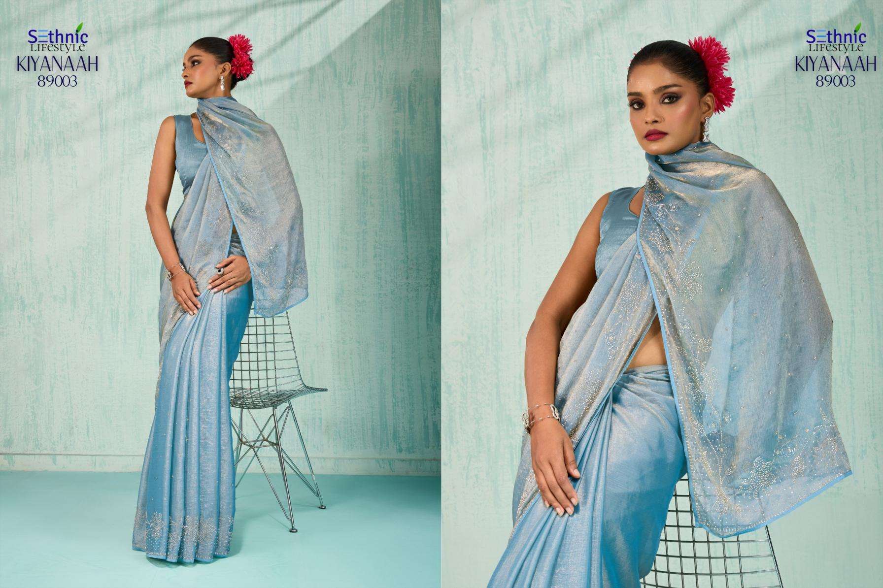 Sethnic Lifestyle Presents Kiyanaah Festive Wear Claasy Bold Sarees Catalog Wholesaler And Exporter 