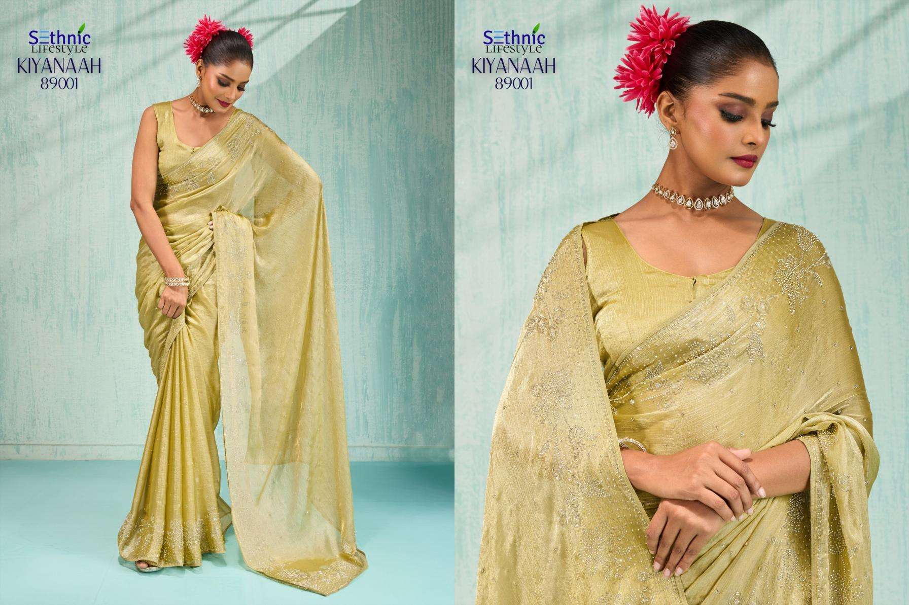 Sethnic Lifestyle Presents Kiyanaah Festive Wear Claasy Bold Sarees Catalog Wholesaler And Exporter 
