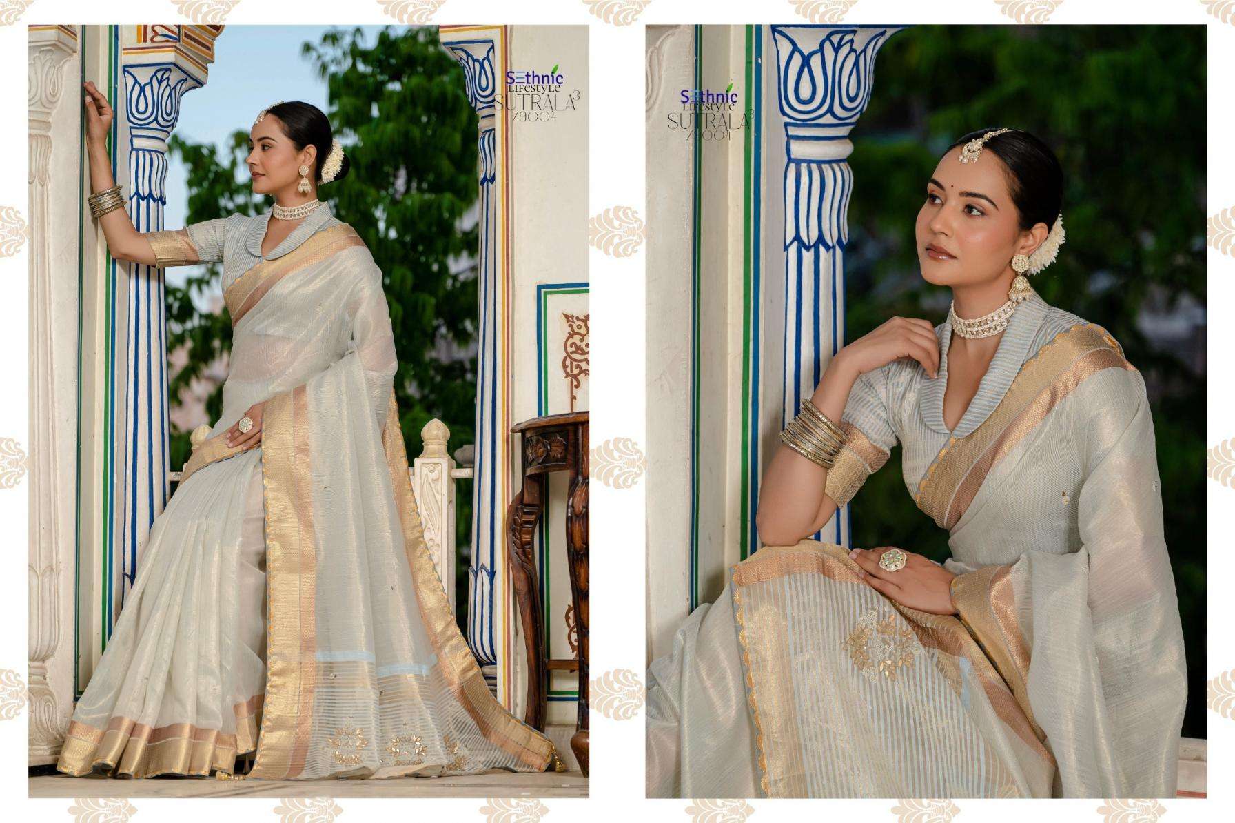 Sethnic Lifestyle Presents Sutrala Vol-3 Festive Wear Claasy Sarees Catalog Wholesaler And Exporter 