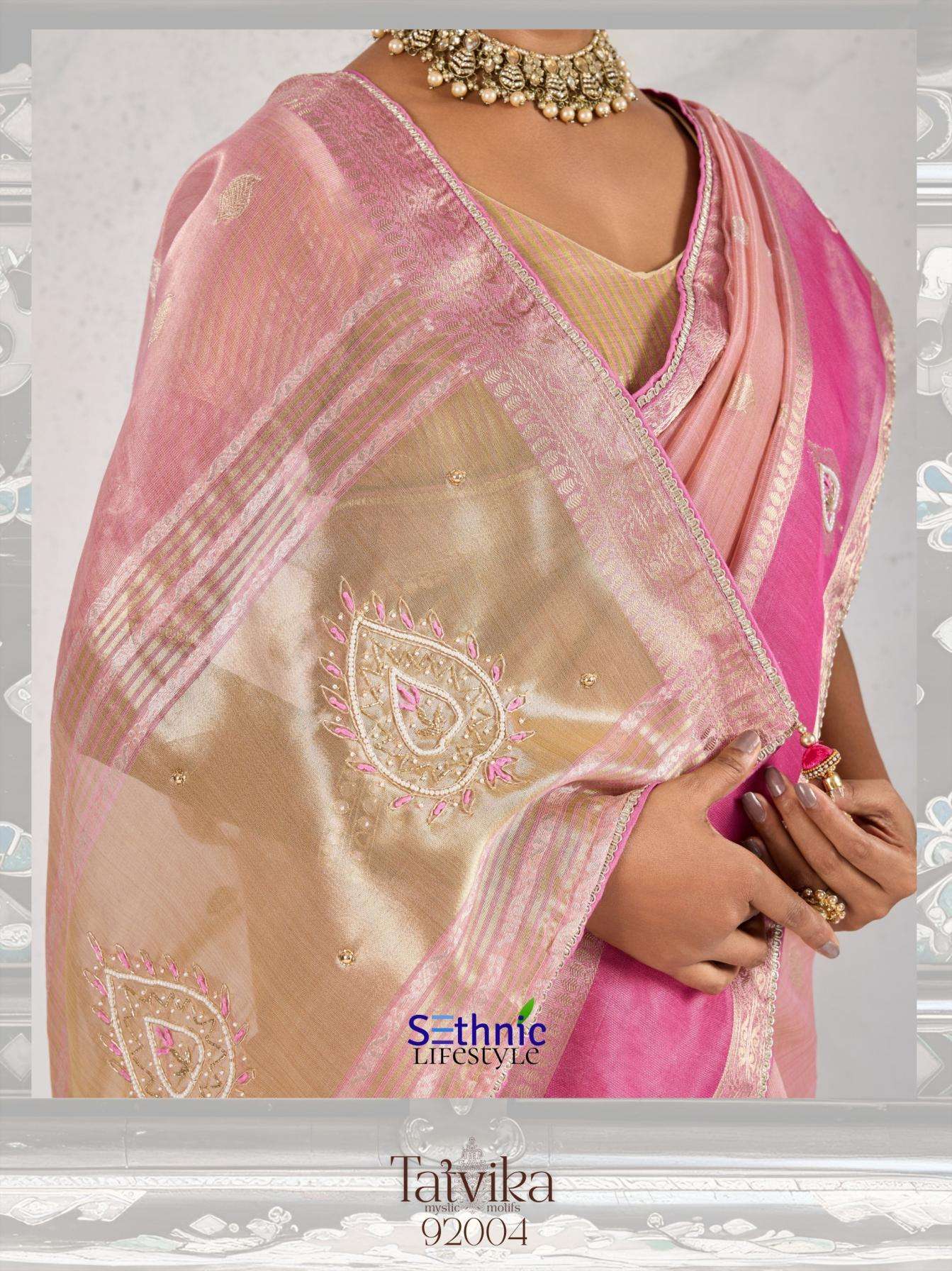 Sethnic Lifestyle Presents Tatvika Tissue Linen Gorgeous Look Saree Catalog Wholesaler And Exporter 