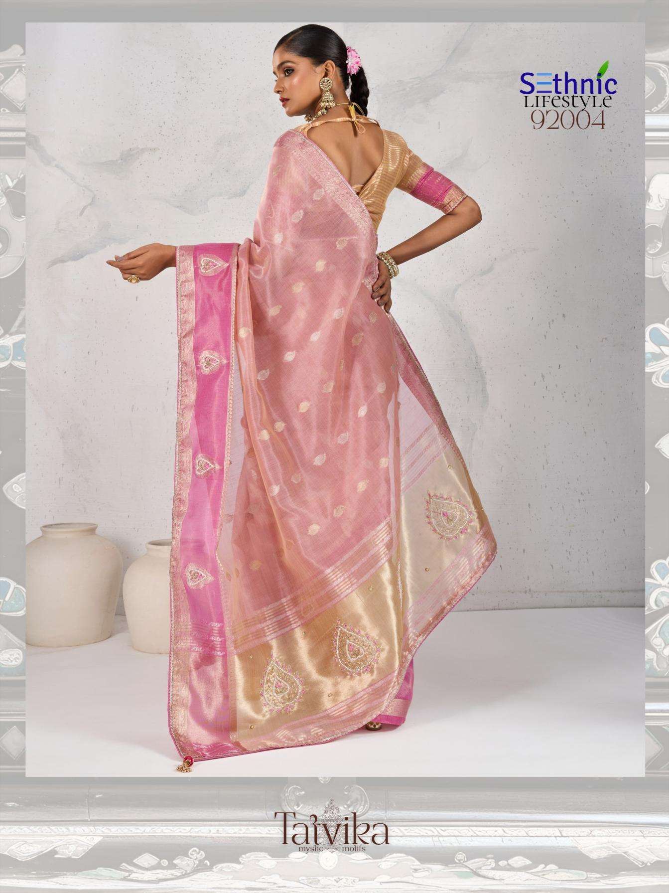 Sethnic Lifestyle Presents Tatvika Tissue Linen Gorgeous Look Saree Catalog Wholesaler And Exporter 