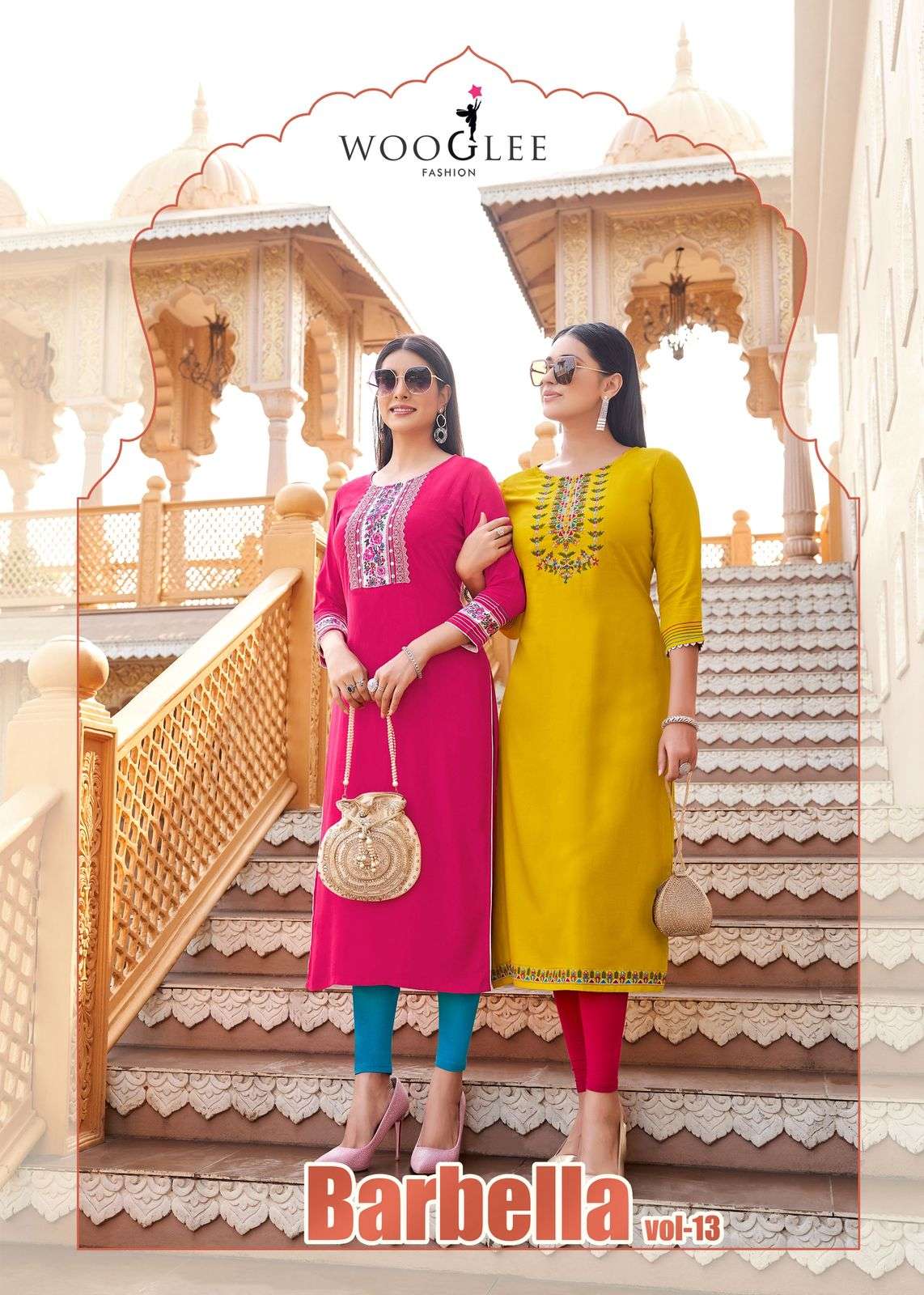 Wooglee Presents Barbella Vol-13 Rayon Readymade Womens Indian Kurtis Catalog Wholesaler And Exporter in surat