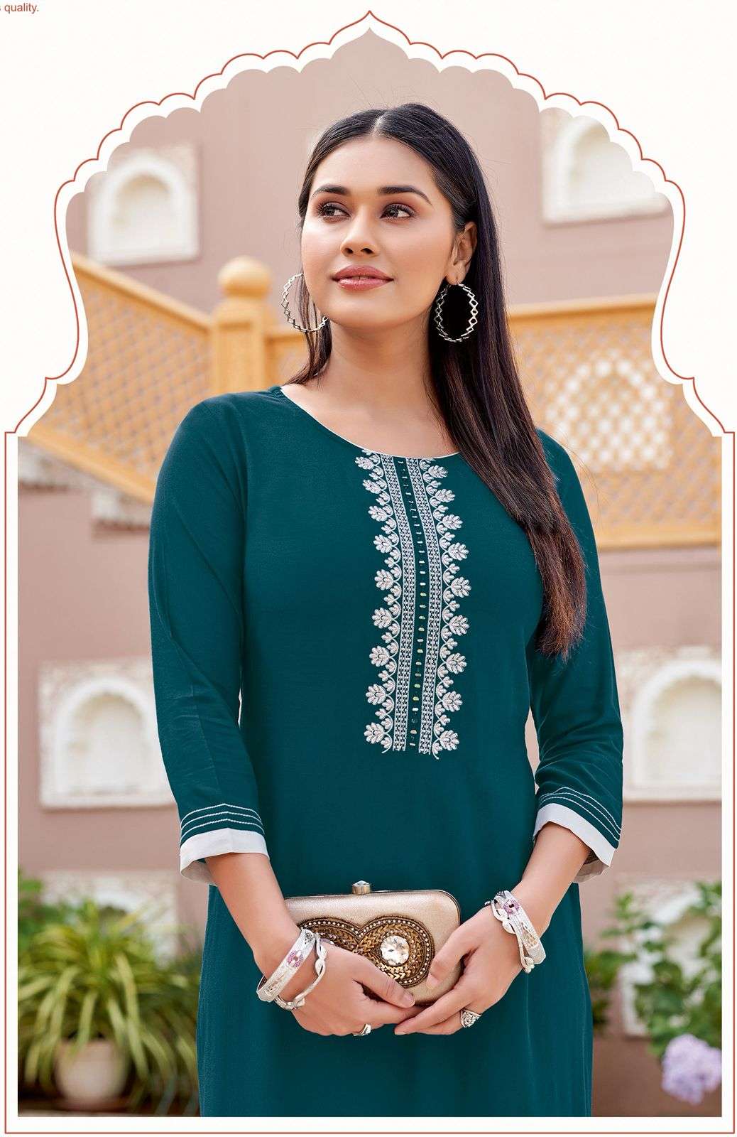 Wooglee Presents Barbella Vol-13 Rayon Readymade Womens Indian Kurtis Catalog Wholesaler And Exporter in surat