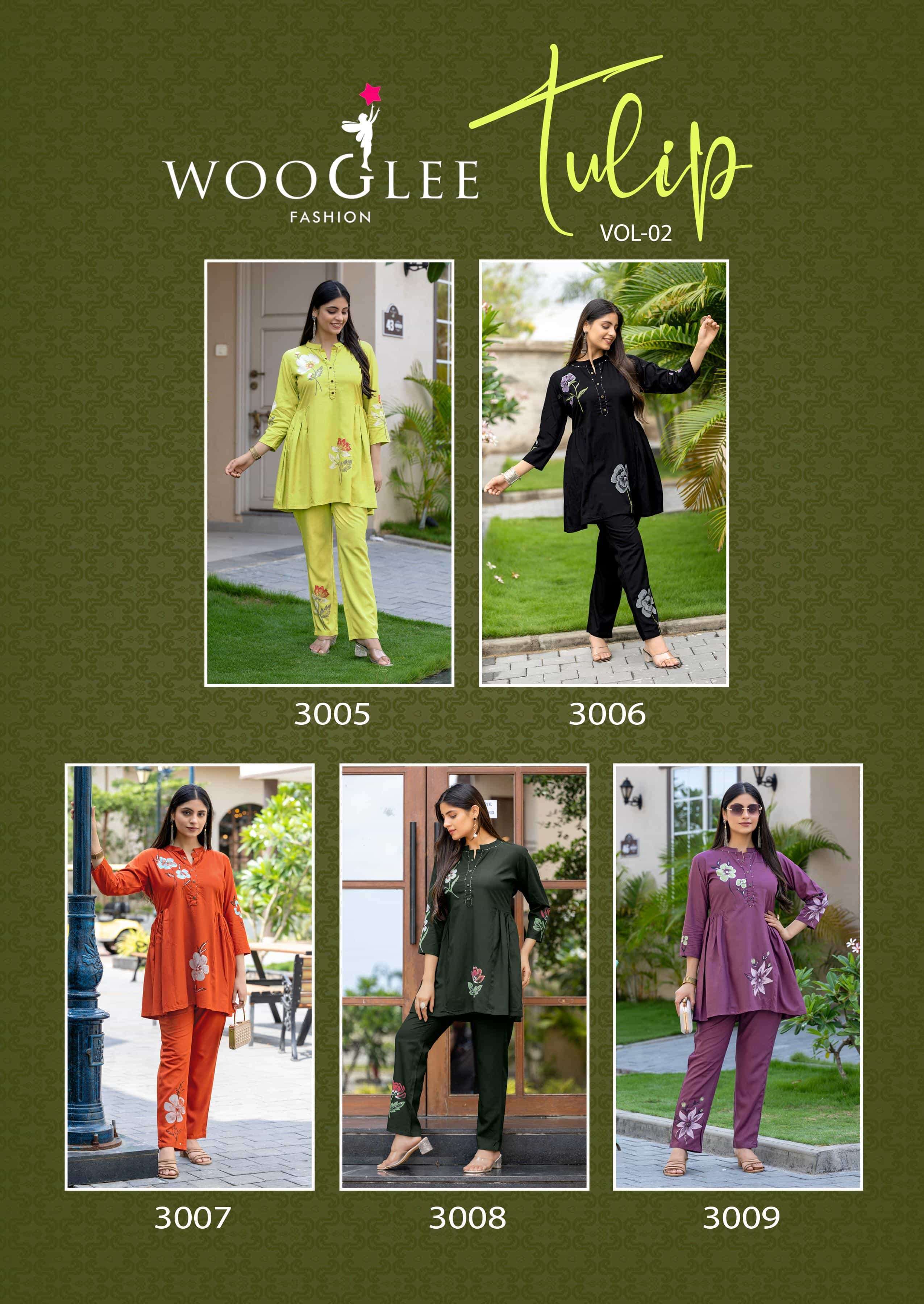 Wooglee presents Tulip Vol-2 Rayon Western Wear Cord Set Catalog Wholesalers