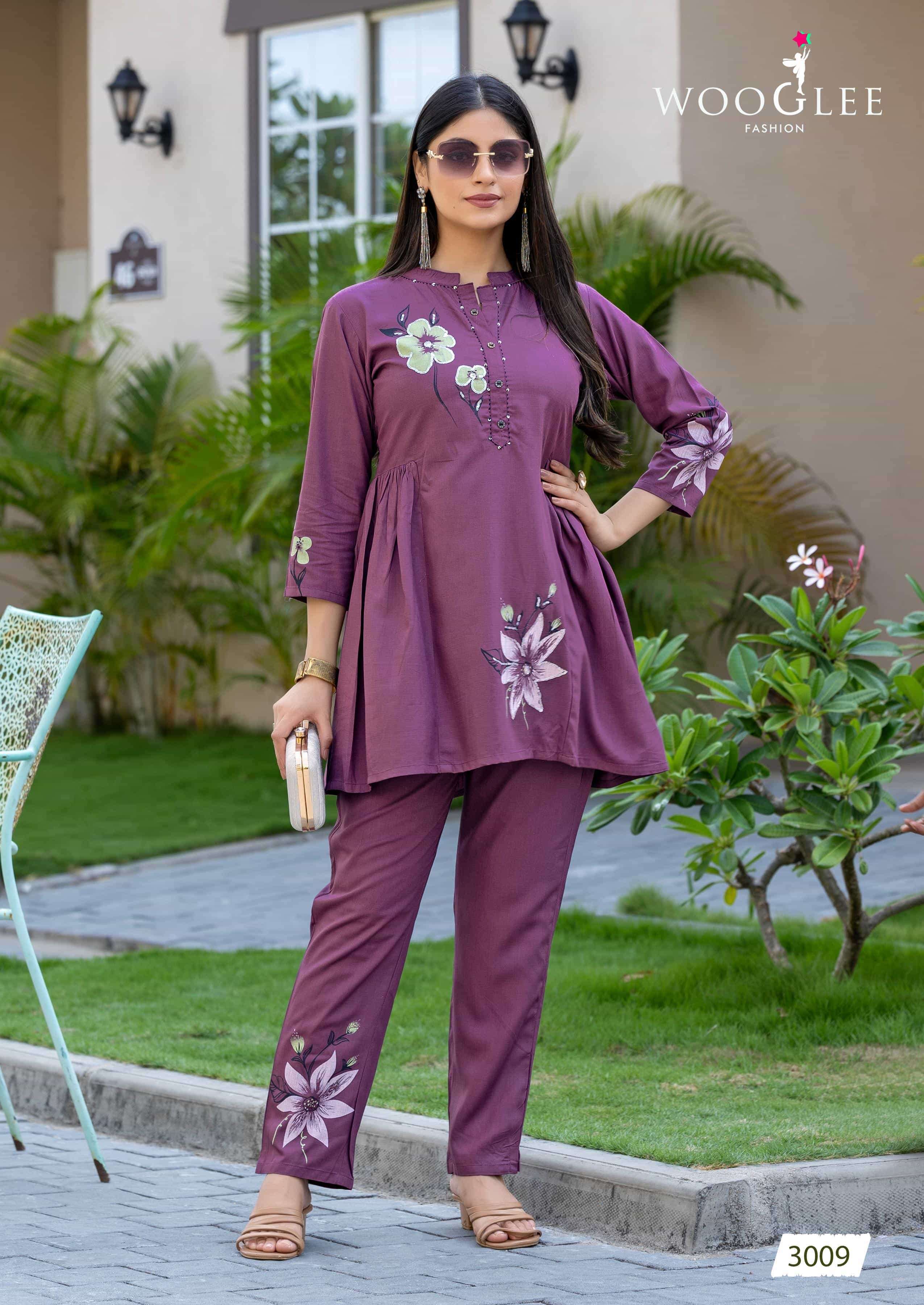 Wooglee presents Tulip Vol-2 Rayon Western Wear Cord Set Catalog Wholesalers