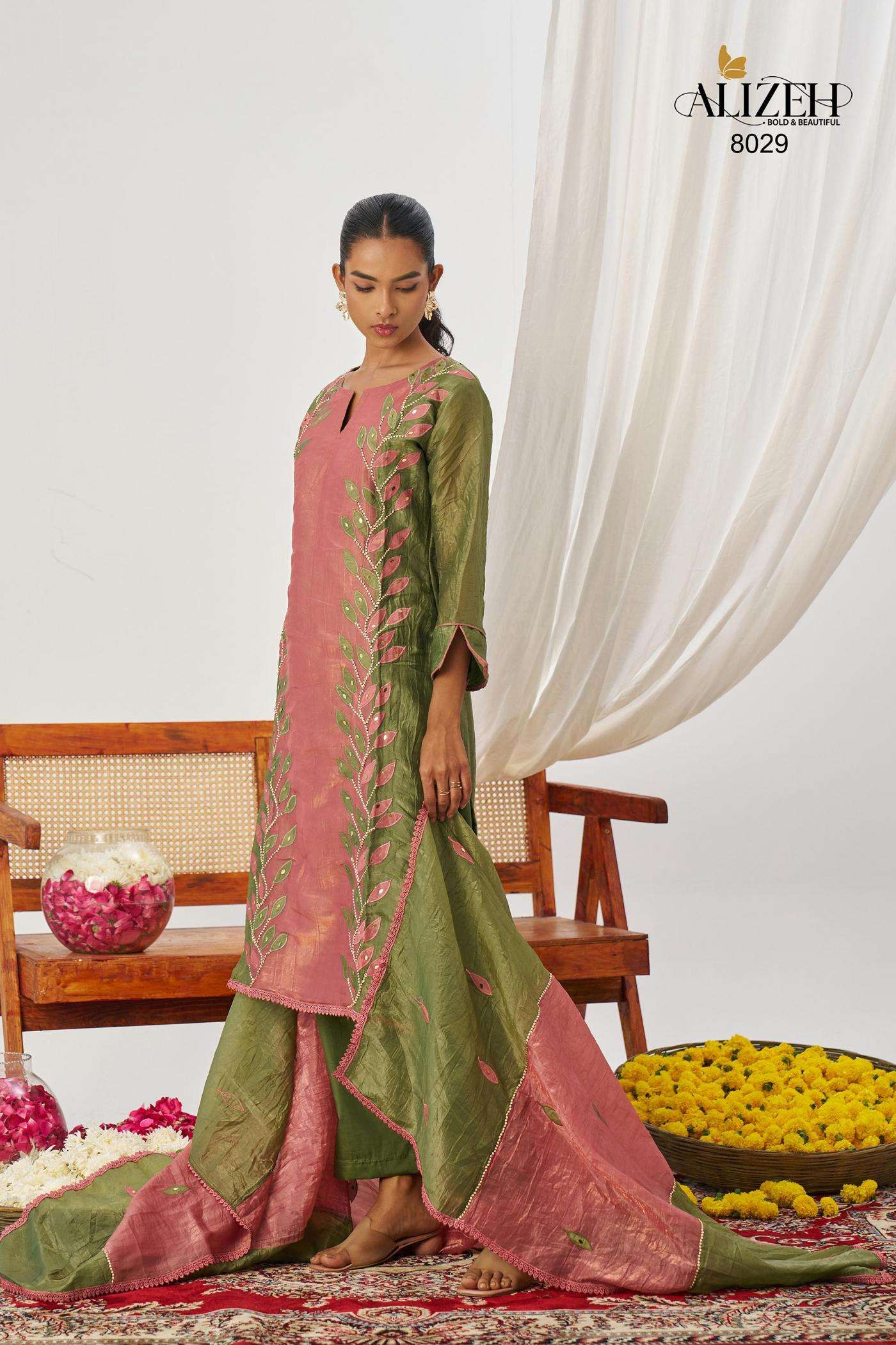 ALIZEH PRESNTS PHOOL READYMADE STYLIST FANCY CRUSH 3PCS KURTIS CATALOG WHOLESALER AND EXPORTER IN SURAT 