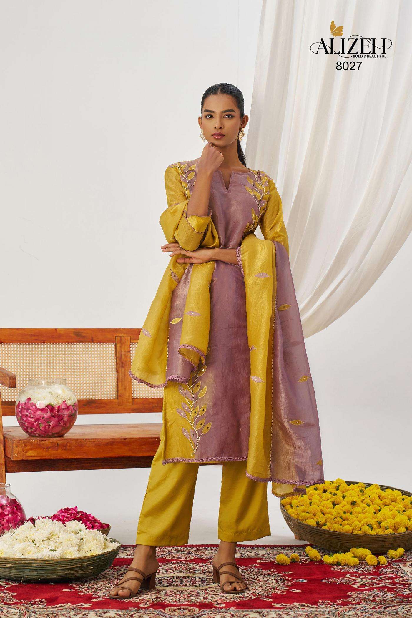 ALIZEH PRESNTS PHOOL READYMADE STYLIST FANCY CRUSH 3PCS KURTIS CATALOG WHOLESALER AND EXPORTER IN SURAT 