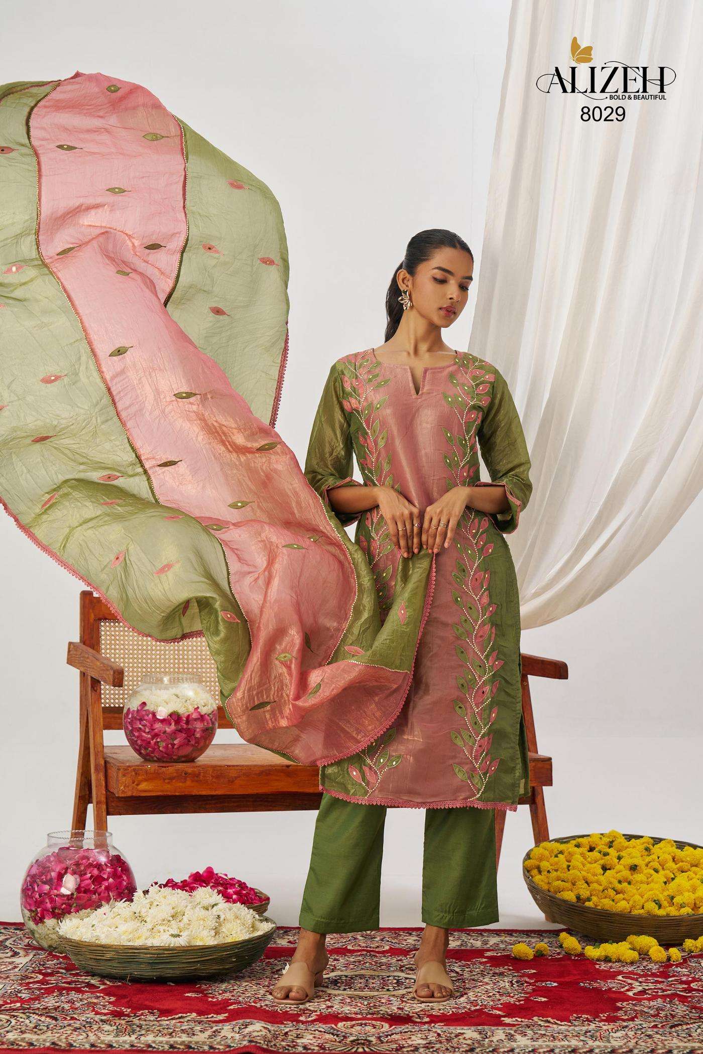 ALIZEH PRESNTS PHOOL READYMADE STYLIST FANCY CRUSH 3PCS KURTIS CATALOG WHOLESALER AND EXPORTER IN SURAT 