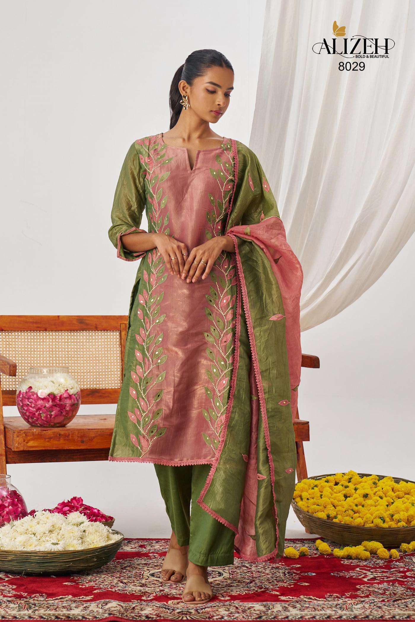 ALIZEH PRESNTS PHOOL READYMADE STYLIST FANCY CRUSH 3PCS KURTIS CATALOG WHOLESALER AND EXPORTER IN SURAT 