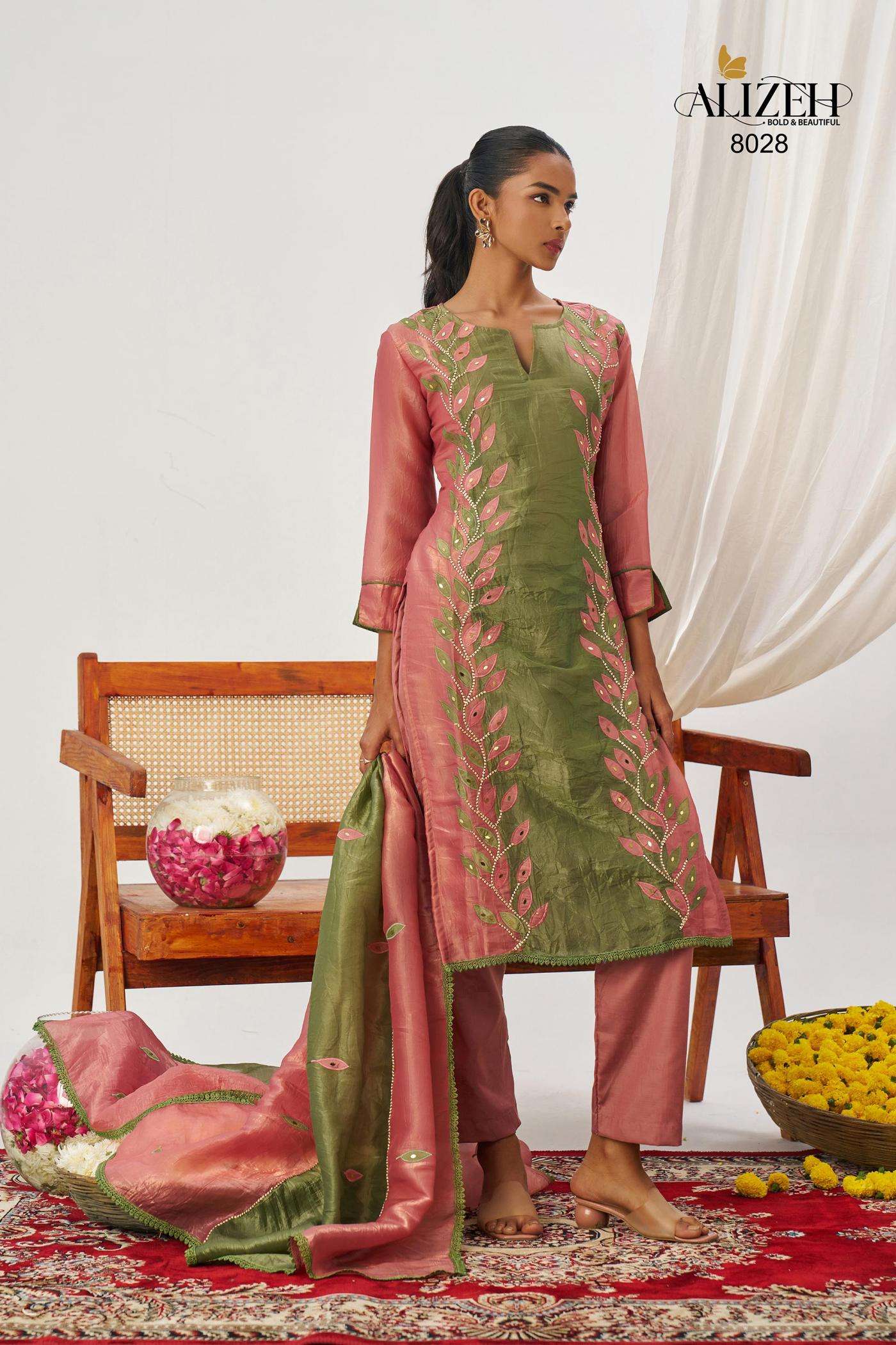 ALIZEH PRESNTS PHOOL READYMADE STYLIST FANCY CRUSH 3PCS KURTIS CATALOG WHOLESALER AND EXPORTER IN SURAT 