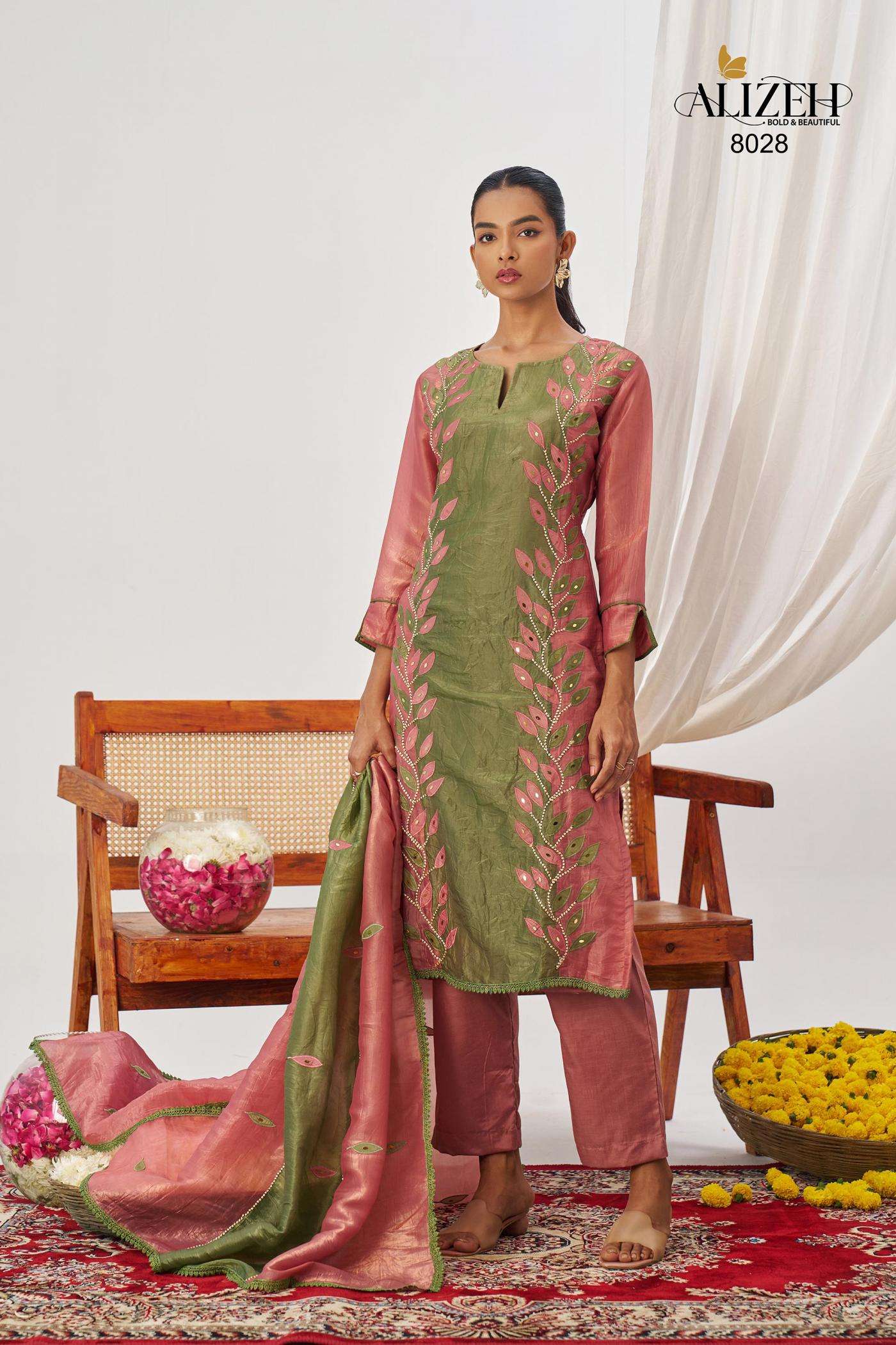 ALIZEH PRESNTS PHOOL READYMADE STYLIST FANCY CRUSH 3PCS KURTIS CATALOG WHOLESALER AND EXPORTER IN SURAT 