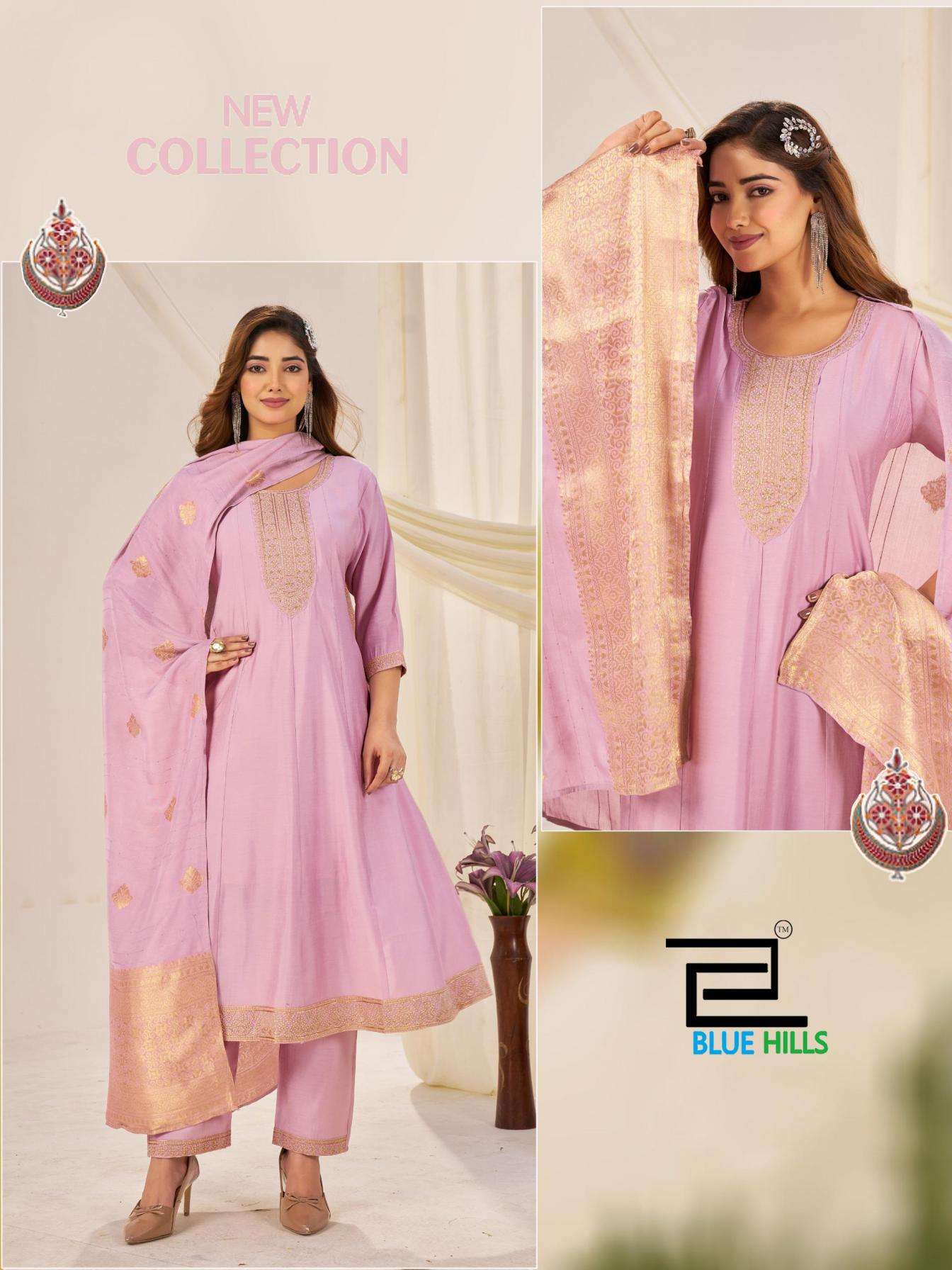BLUE HILLS PRESENTS TAJ MAHAL VOL-10 ROMAN SILK READYMADE PLUS SIZE SUIT FOR WOMEN CATALOG  WHOLESALER AND EXPORTER IN SURAT