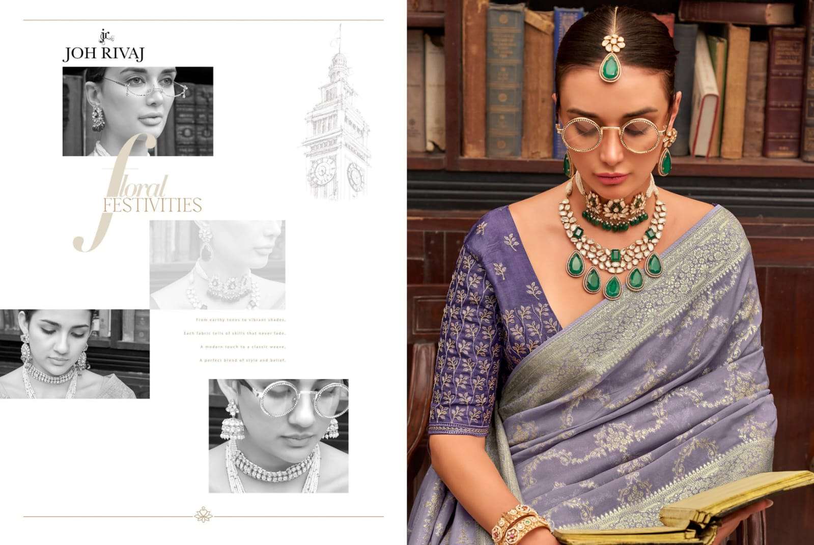 Joh Rivaaj Presents Johari 1601-1609 Series Shop Trendy Saree Wholesaler Catalog Wholesaler And Exporter 