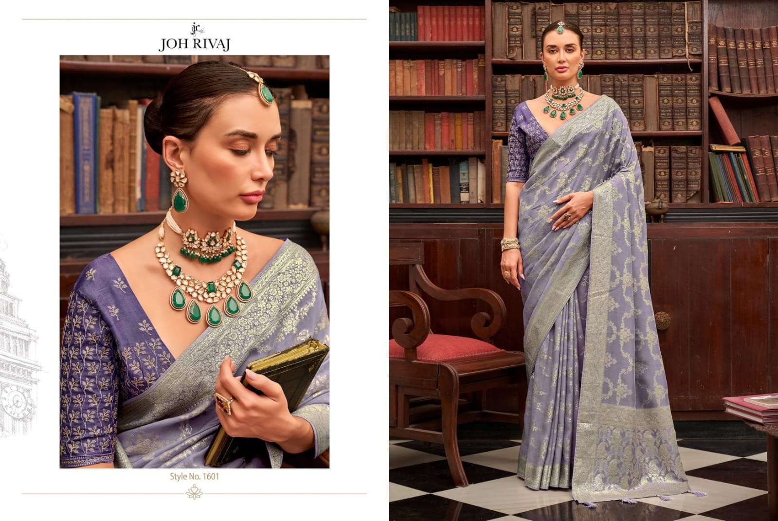Joh Rivaaj Presents Johari 1601-1609 Series Shop Trendy Saree Wholesaler Catalog Wholesaler And Exporter 
