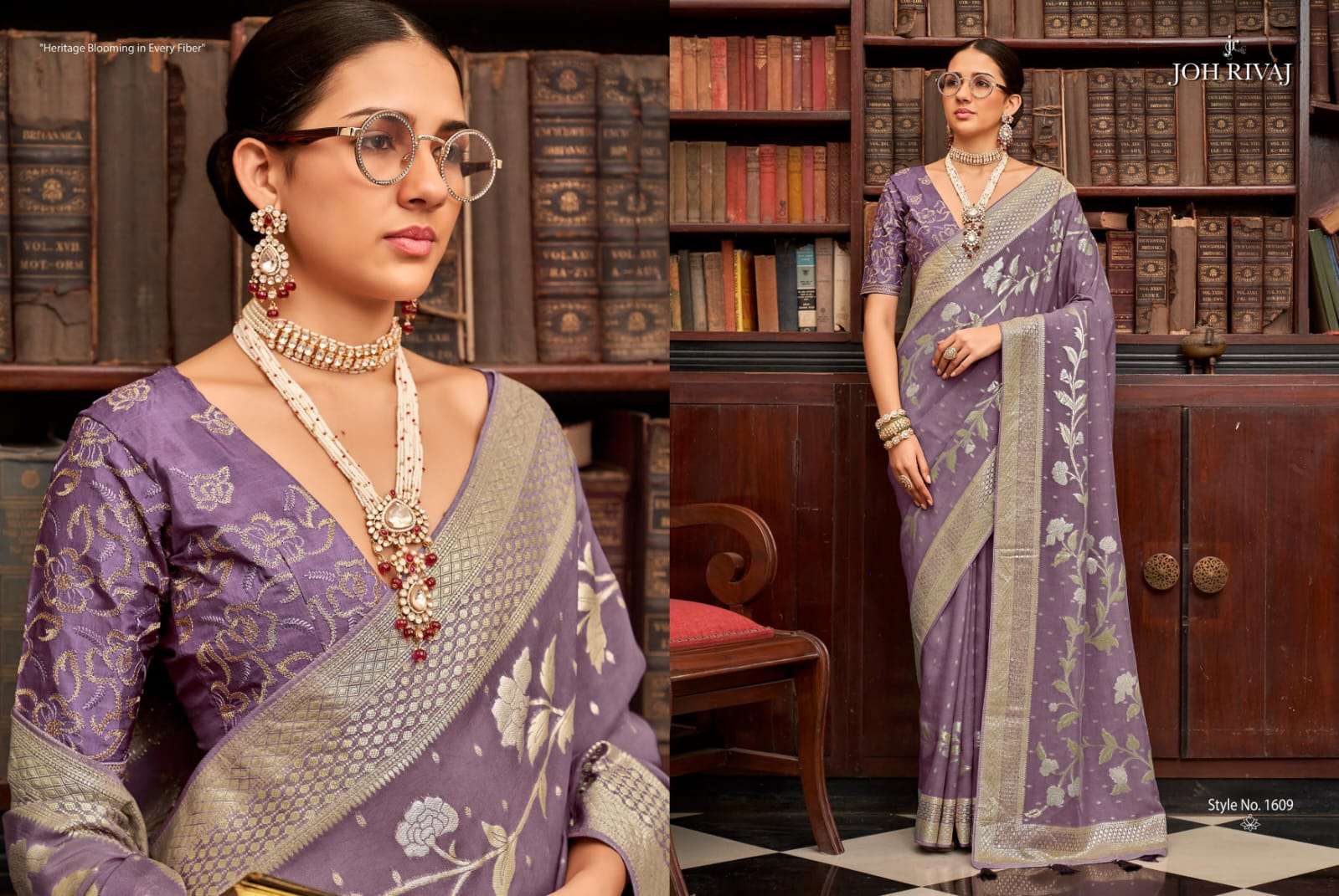 Joh Rivaaj Presents Johari 1601-1609 Series Shop Trendy Saree Wholesaler Catalog Wholesaler And Exporter 