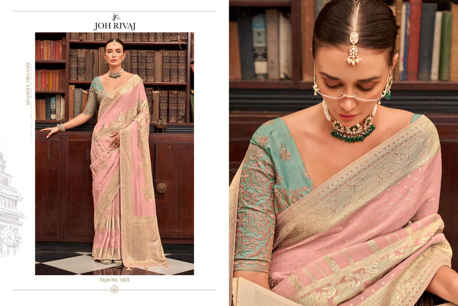Joh Rivaaj Presents Johari 1601-1609 Series Shop Trendy Saree Wholesaler Catalog Wholesaler And Exporter 