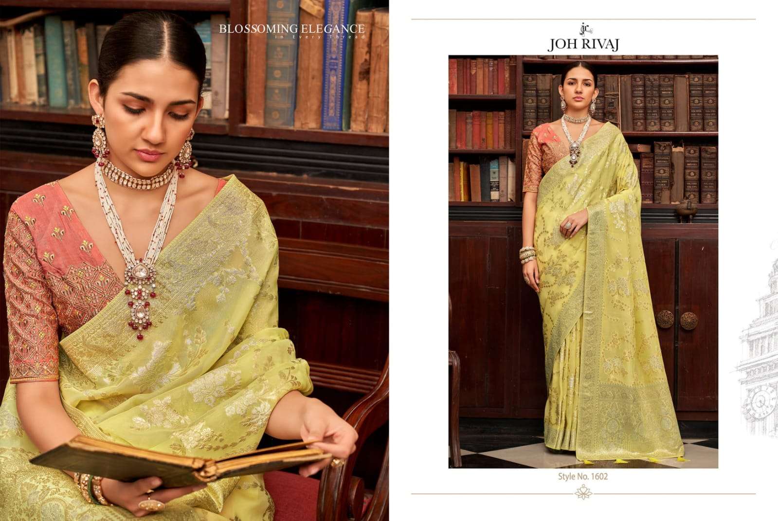Joh Rivaaj Presents Johari 1601-1609 Series Shop Trendy Saree Wholesaler Catalog Wholesaler And Exporter 