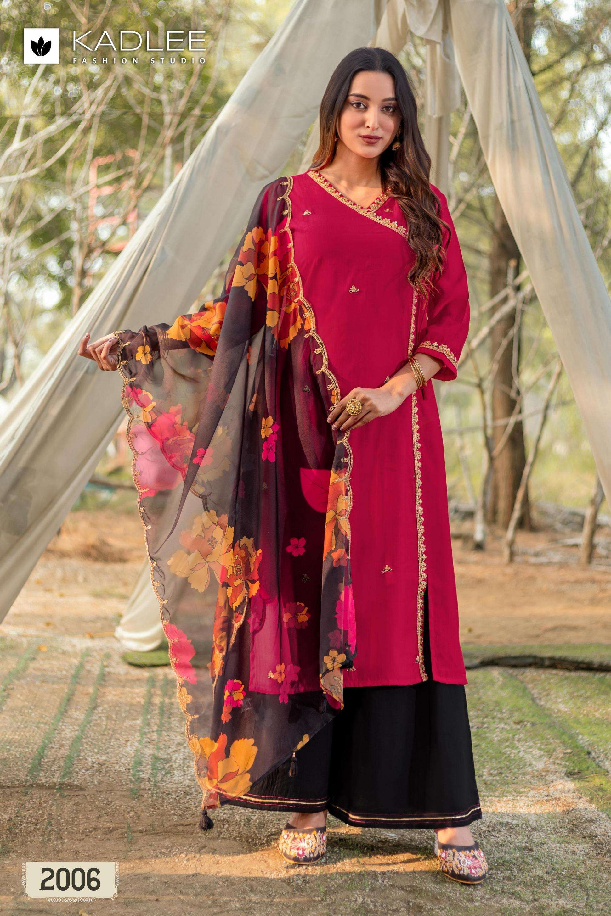 Kadlee Presents Ranisa 3pcs Readymade Top Bottom And Dupatta Catalog Wholesaler And Exporter 