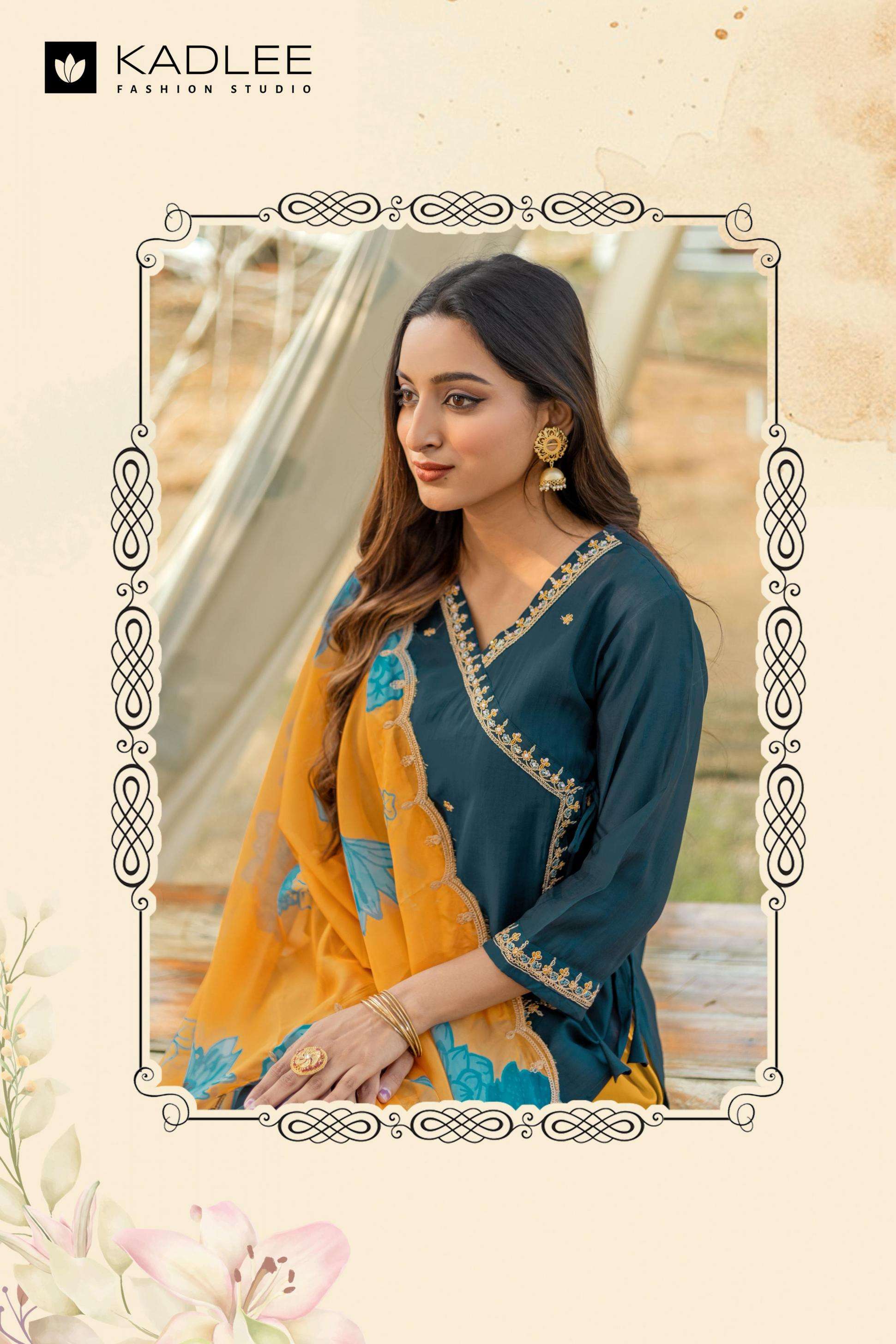 Kadlee Presents Ranisa 3pcs Readymade Top Bottom And Dupatta Catalog Wholesaler And Exporter 