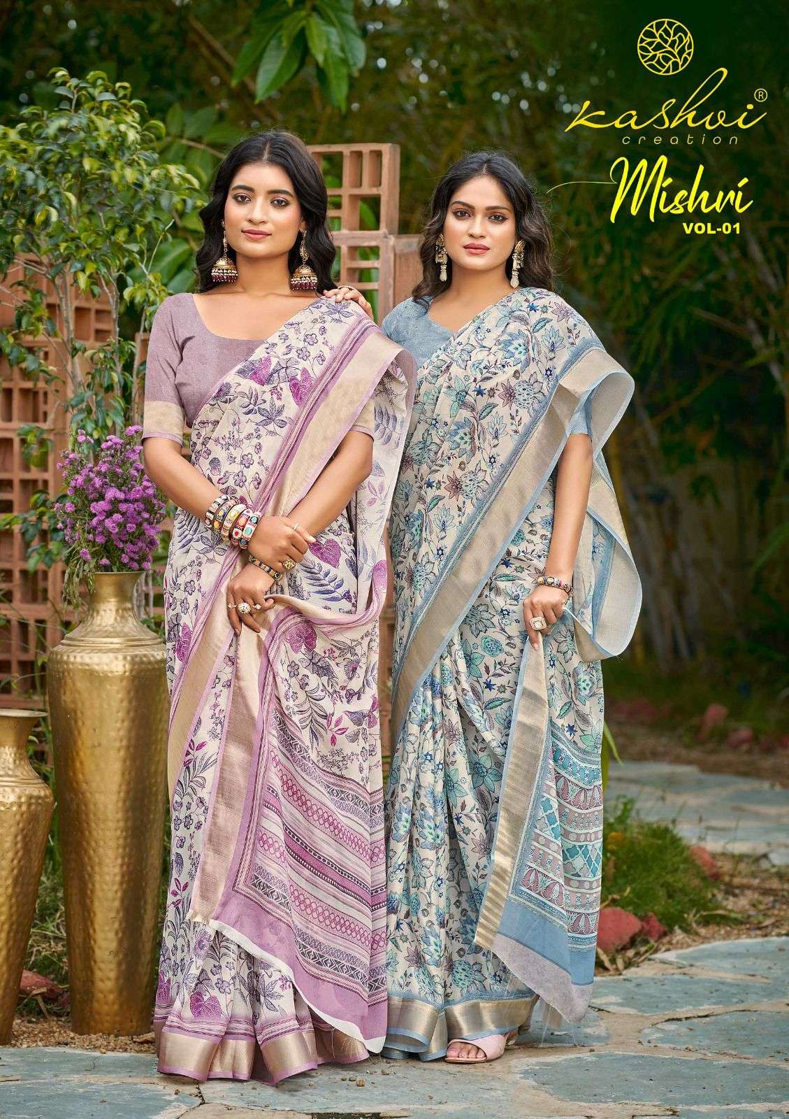 Kashvi Creation Presents Mishri Fashionable Sarees Catalog Wholesaler And Exporter in Surat