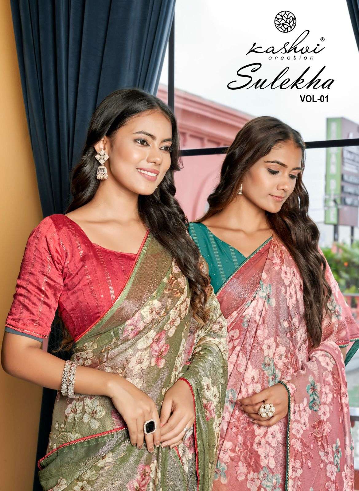 Kashvi Creation Presents Sulekha Vol-1 Chiffon Brasso Saree Catalog wholesaler And Exporter In Surat