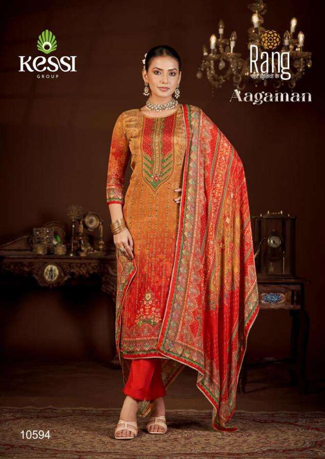 Kessi Presents Rang Aagaman Rang Attractive Glass Organza Salwar Suit For Women Catalog Wholesaler And Exporter 