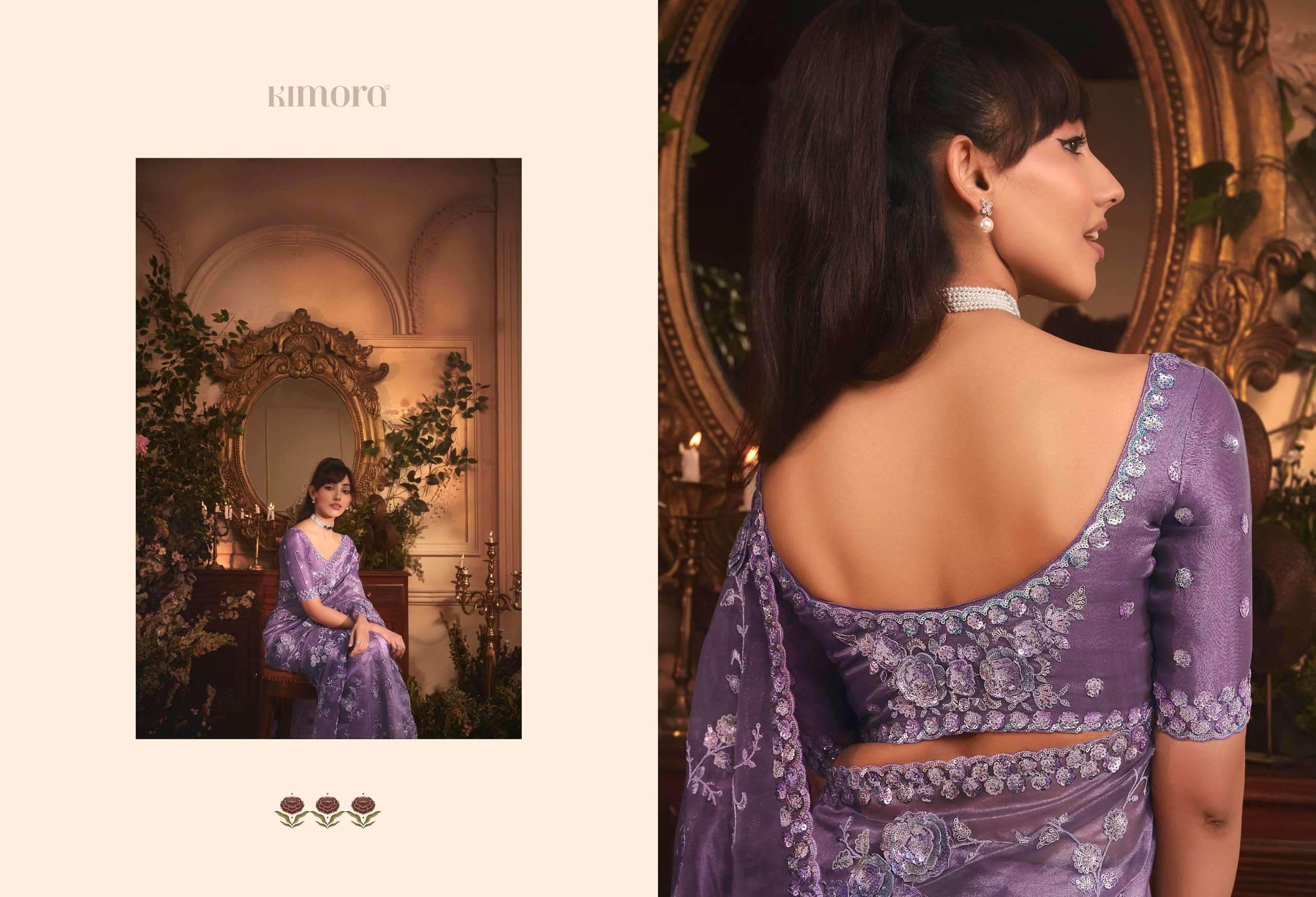 KIMORA PRESENTS CELEBRATION PREMIUM TISSUE ORGANZA FANCY PARTY WEAR LOOK SAREES CATALOG WHOLESALER AND EXPORTER IN SURAT