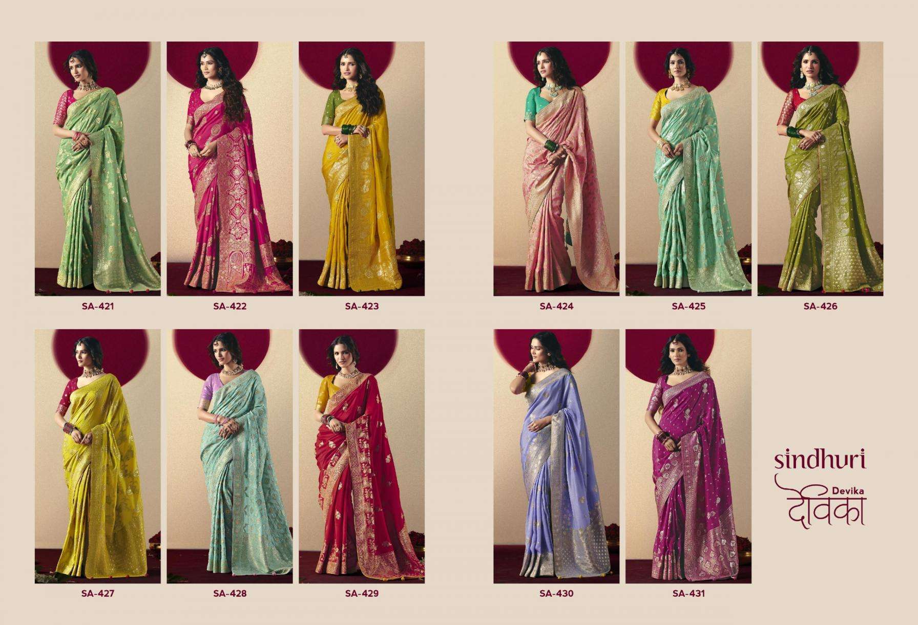 KIMORA SINDURI PRESENTS DEVIKA BEMBERG VISCOSE TRADITIONAL SAREES CATALOG WHOLESALER AND EXPORTER IN SURAT