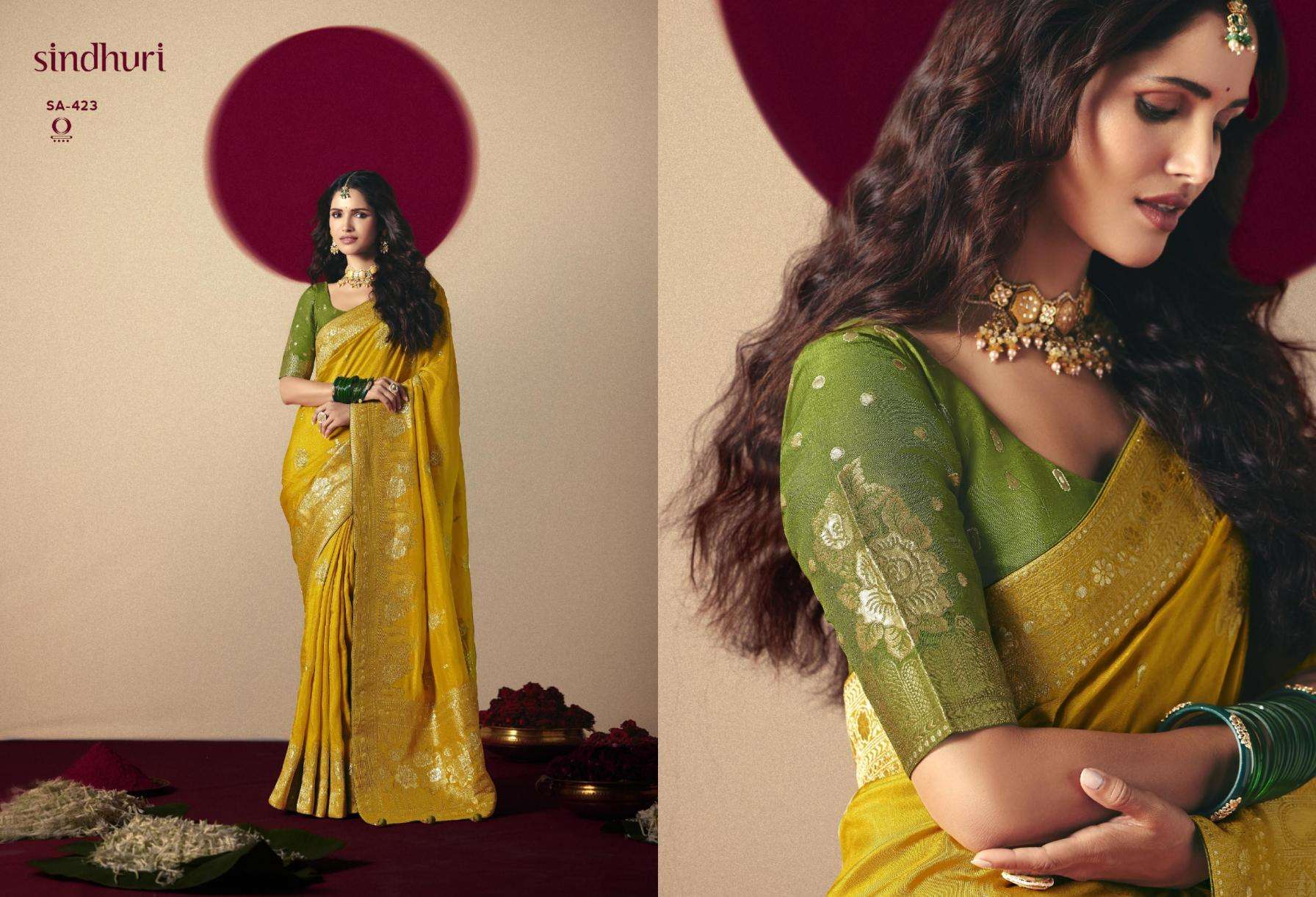 KIMORA SINDURI PRESENTS DEVIKA BEMBERG VISCOSE TRADITIONAL SAREES CATALOG WHOLESALER AND EXPORTER IN SURAT