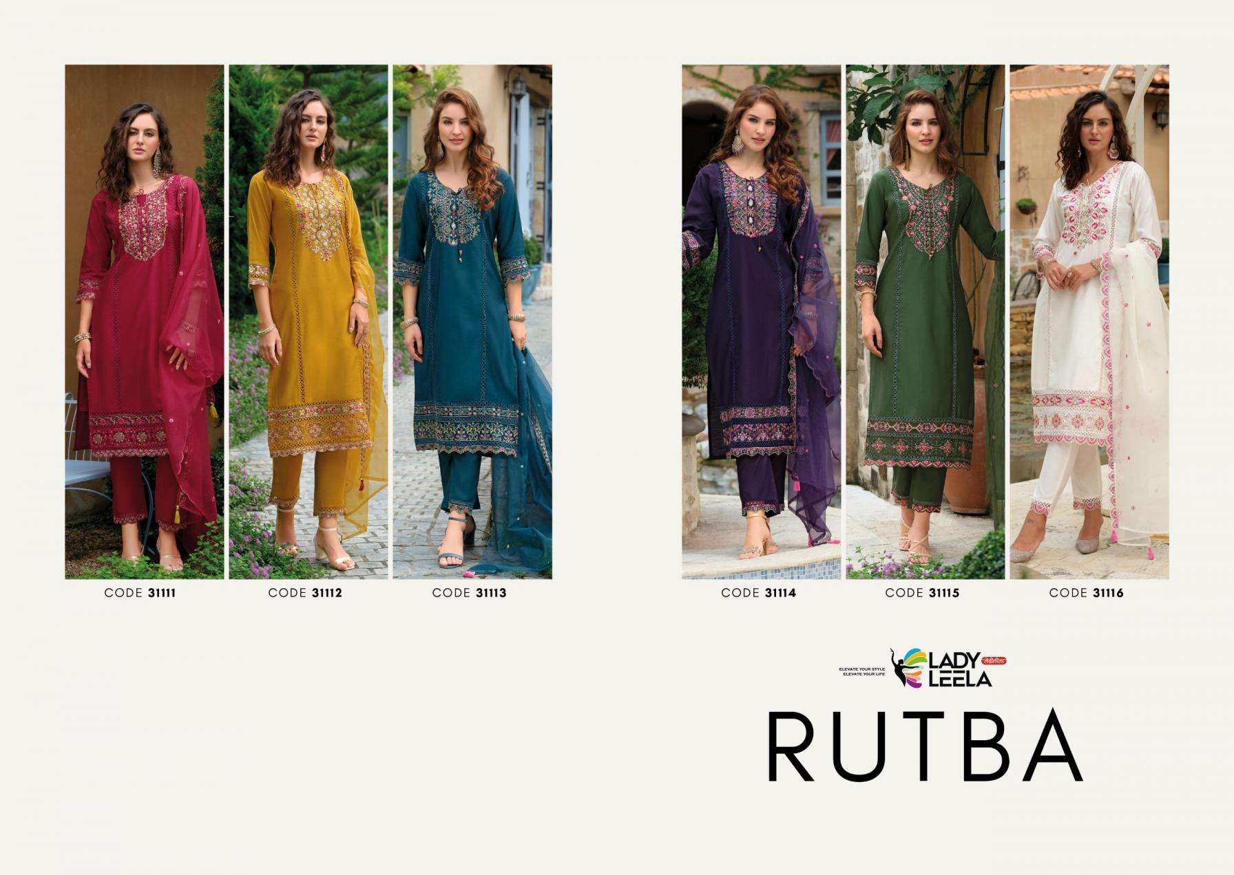Lady Leela Presents Rutba Handwork Viscose Silk Readymade Salwar Suits Catalog Wholesaler And Exporter 