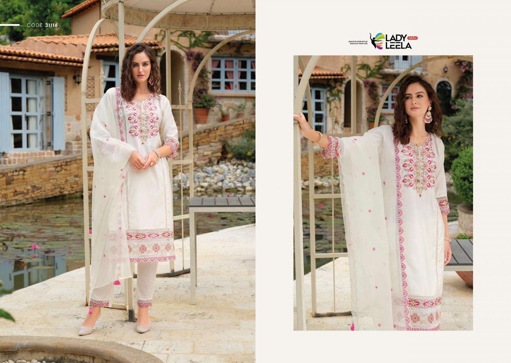 Lady Leela Presents Rutba Handwork Viscose Silk Readymade Salwar Suits Catalog Wholesaler And Exporter 