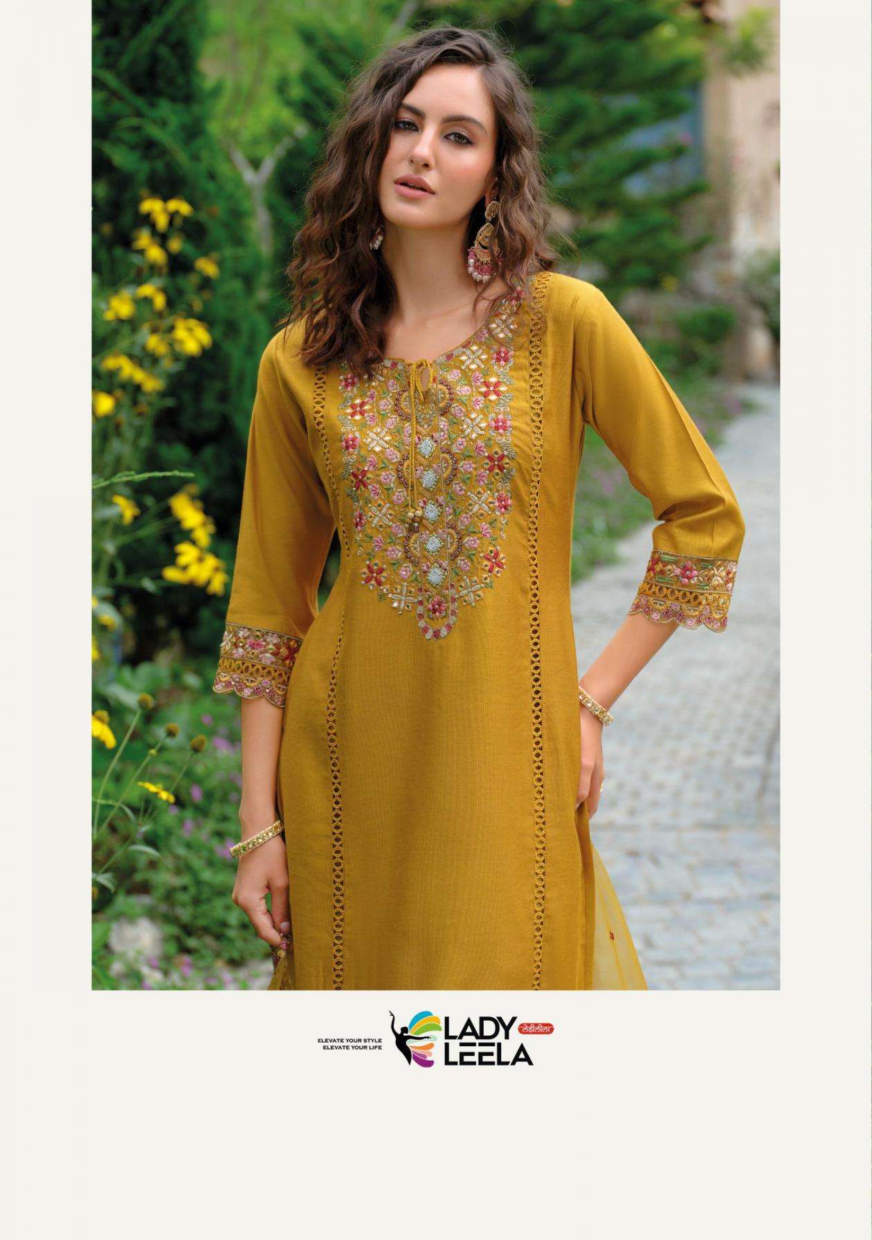 Lady Leela Presents Rutba Handwork Viscose Silk Readymade Salwar Suits Catalog Wholesaler And Exporter 