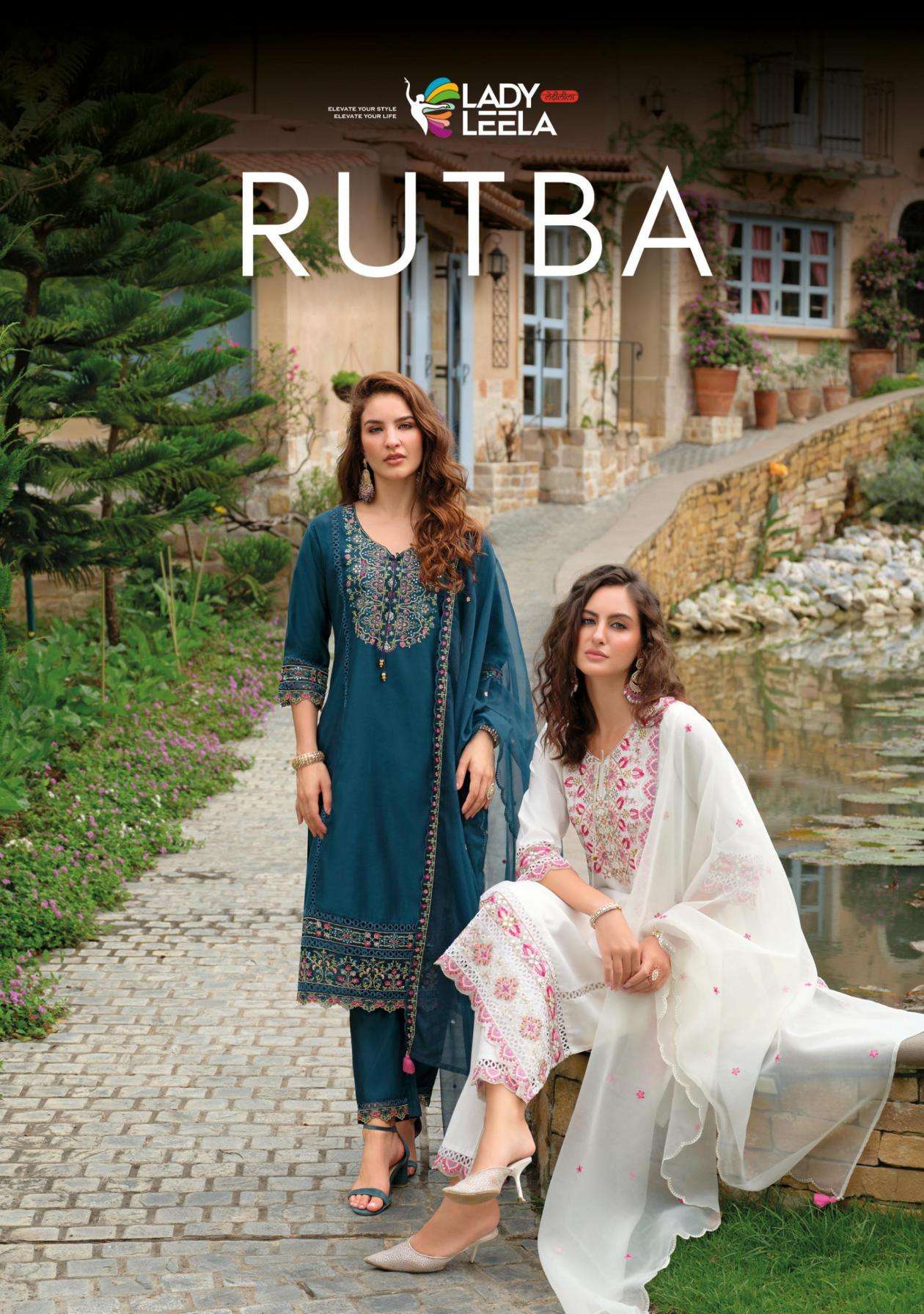Lady Leela Presents Rutba Handwork Viscose Silk Readymade Salwar Suits Catalog Wholesaler And Exporter 