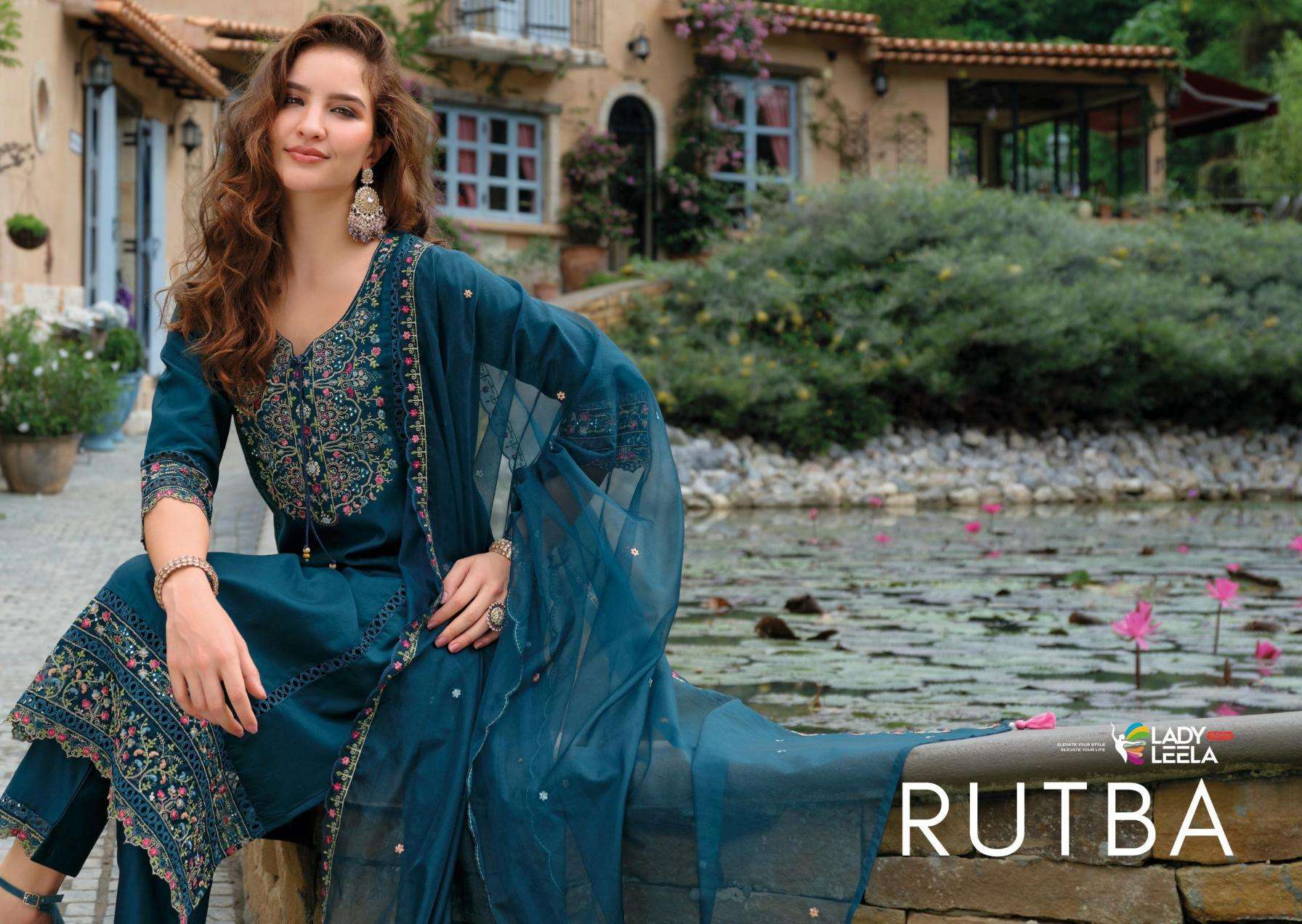 Lady Leela Presents Rutba Handwork Viscose Silk Readymade Salwar Suits Catalog Wholesaler And Exporter 