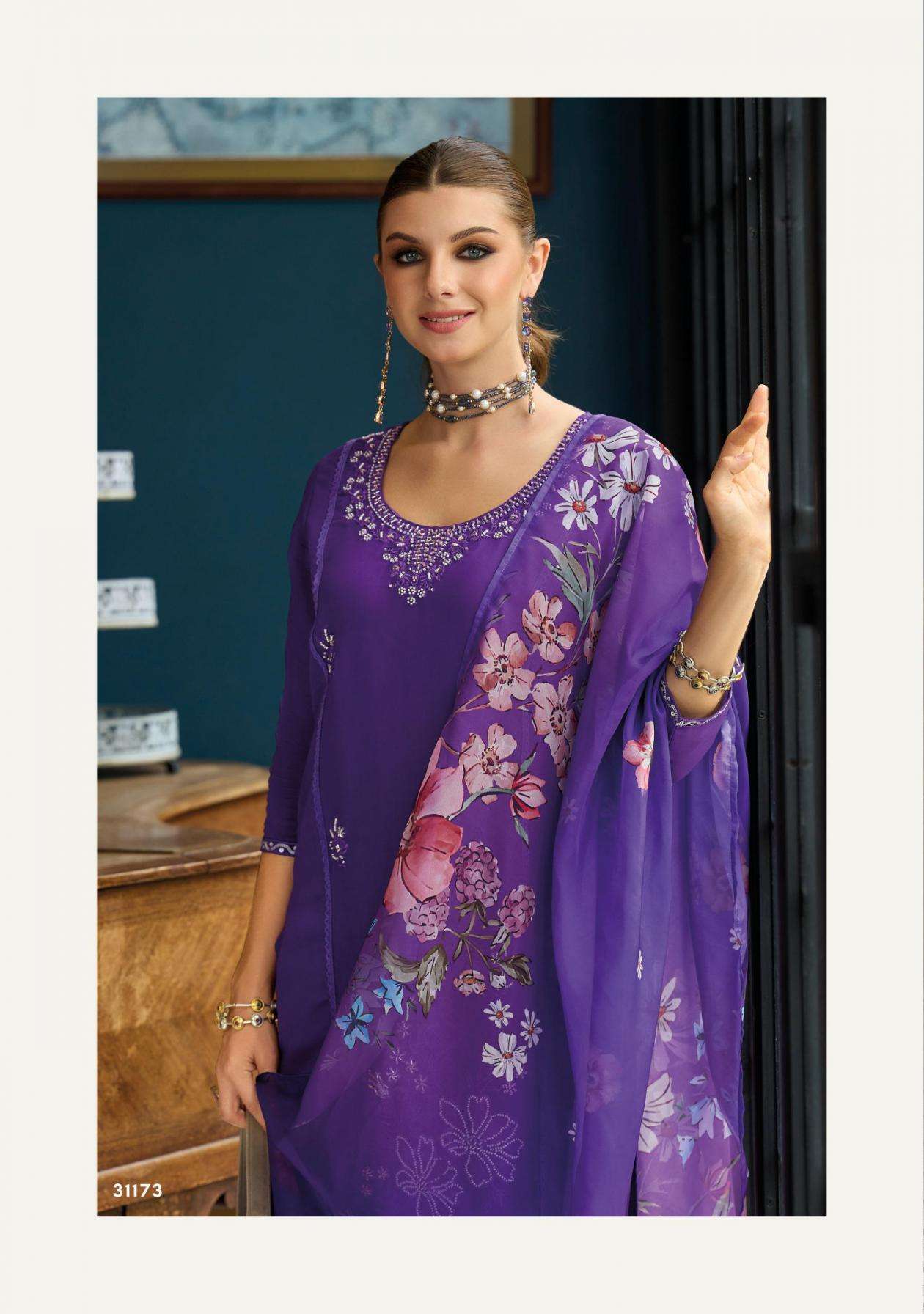 LADY LEELA PRESENTS SAIYAARA VISCOSE MUL CHANDERI KURTI WITH BOTTON AND DUPPATA CATALOG WHOLESALER AND EXPORTER IN SURAT