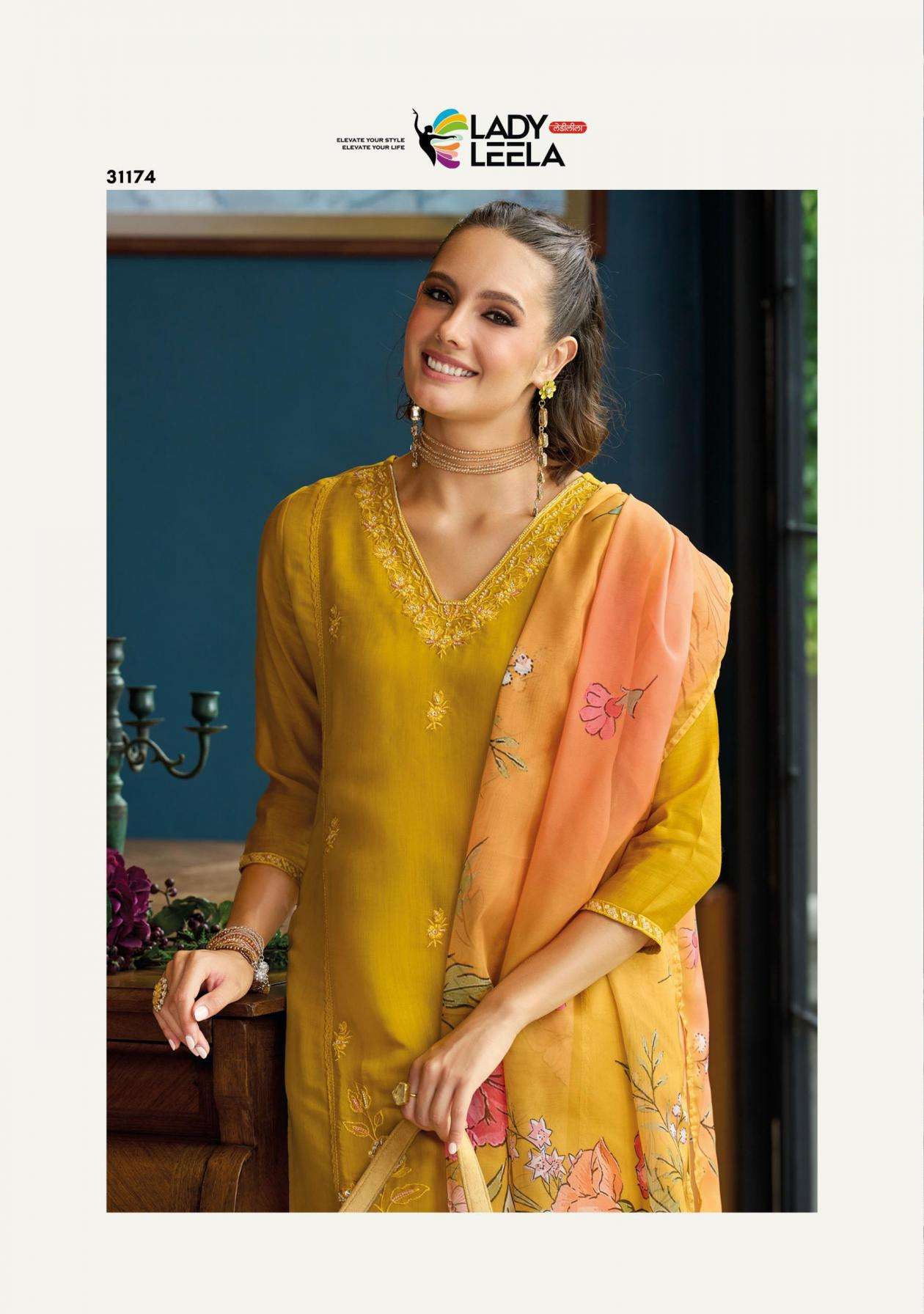 LADY LEELA PRESENTS SAIYAARA VISCOSE MUL CHANDERI KURTI WITH BOTTON AND DUPPATA CATALOG WHOLESALER AND EXPORTER IN SURAT