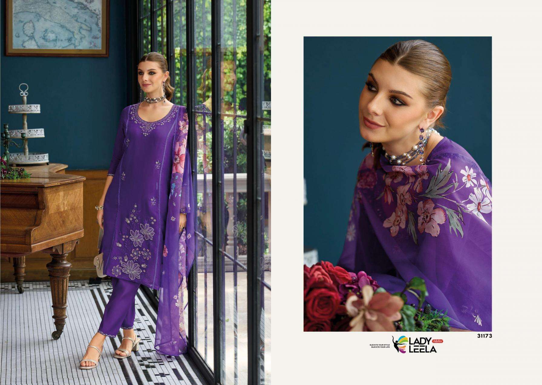 LADY LEELA PRESENTS SAIYAARA VISCOSE MUL CHANDERI KURTI WITH BOTTON AND DUPPATA CATALOG WHOLESALER AND EXPORTER IN SURAT