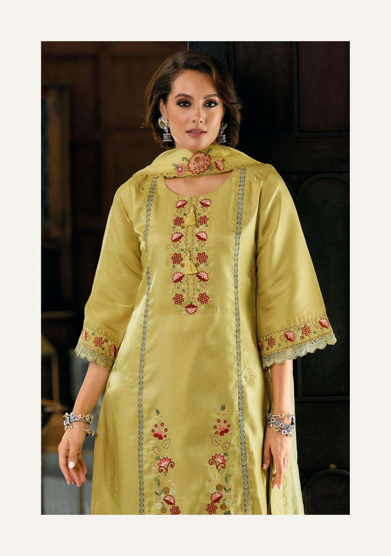 Lady Leela Presents Viscose Roman Readymade Party Wear Kurtis Catalog Wholesaler And Exporter 