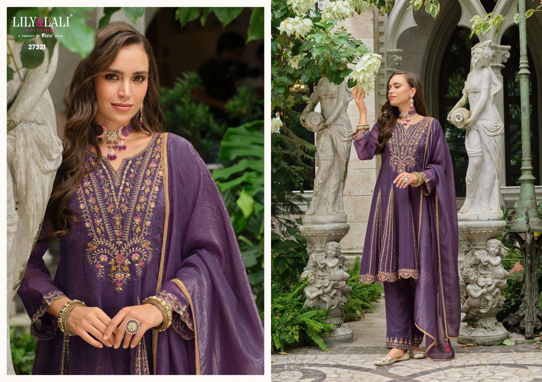 Lily & Lali Presents Aasma Silk Festival Wear Readymade Ladies Suits Catalog Wholesaler And Exporter  