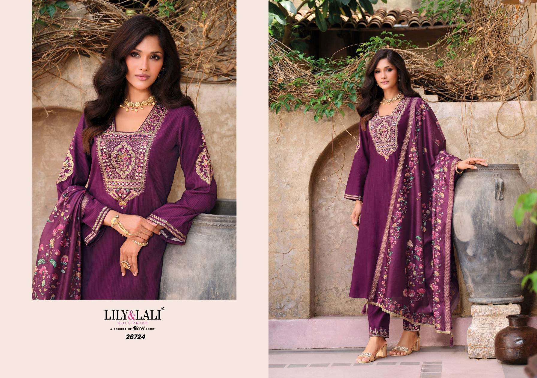 Lily & Lali Presents Berlin Viscose Silk Readymade Rakhi Special Festive 3pcs Kurtis Catalog Wholesaler And Exporter 