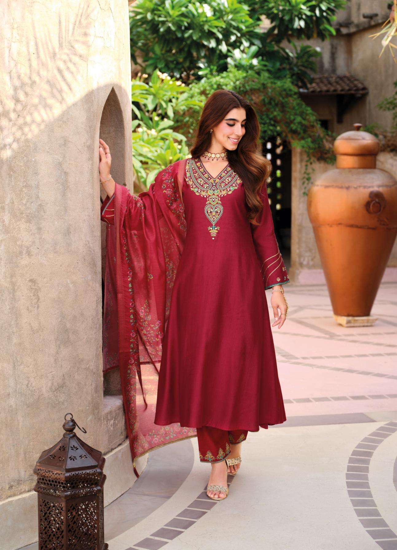 Lily & Lali Presents Berlin Viscose Silk Readymade Rakhi Special Festive 3pcs Kurtis Catalog Wholesaler And Exporter 