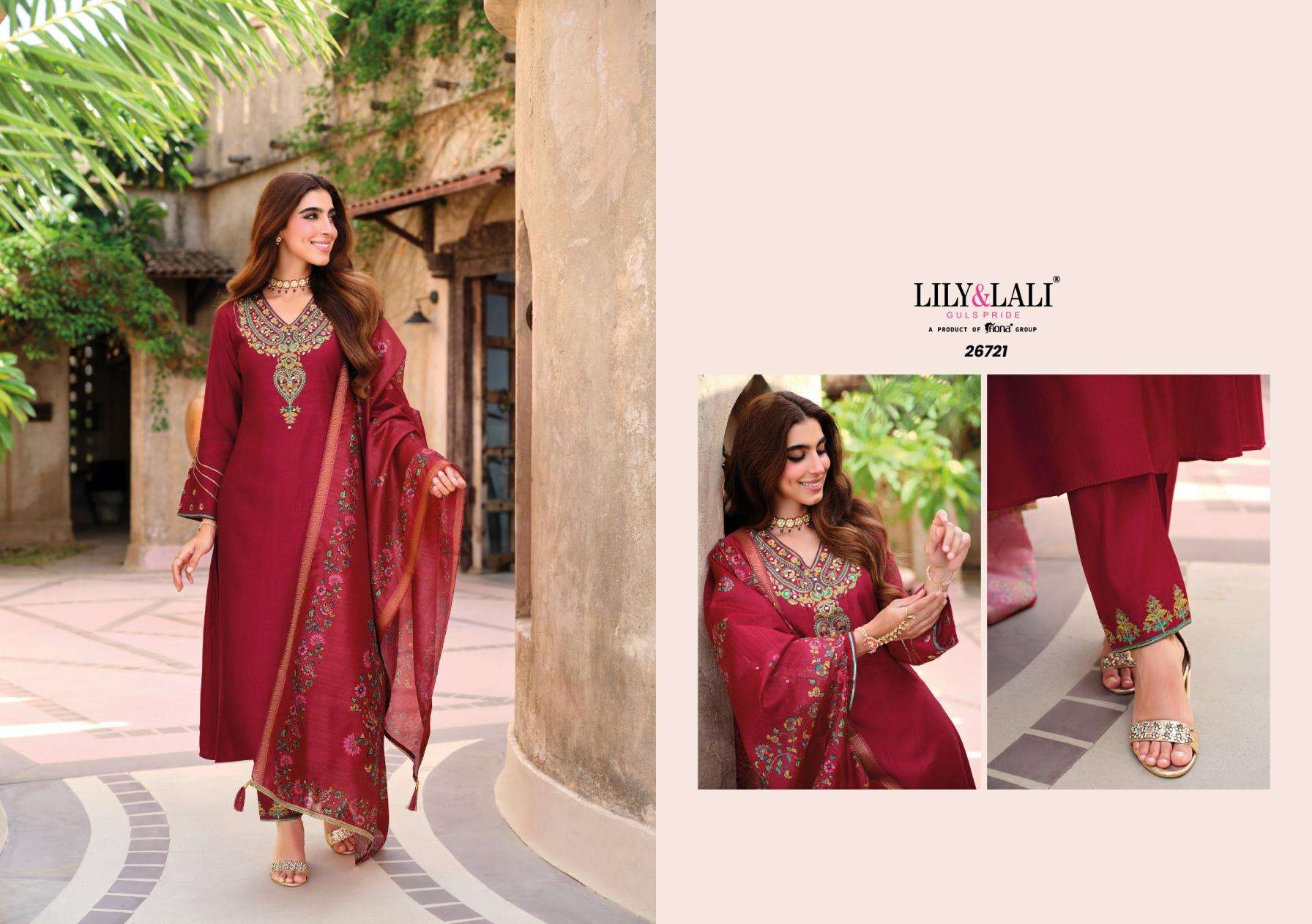 Lily & Lali Presents Berlin Viscose Silk Readymade Rakhi Special Festive 3pcs Kurtis Catalog Wholesaler And Exporter 