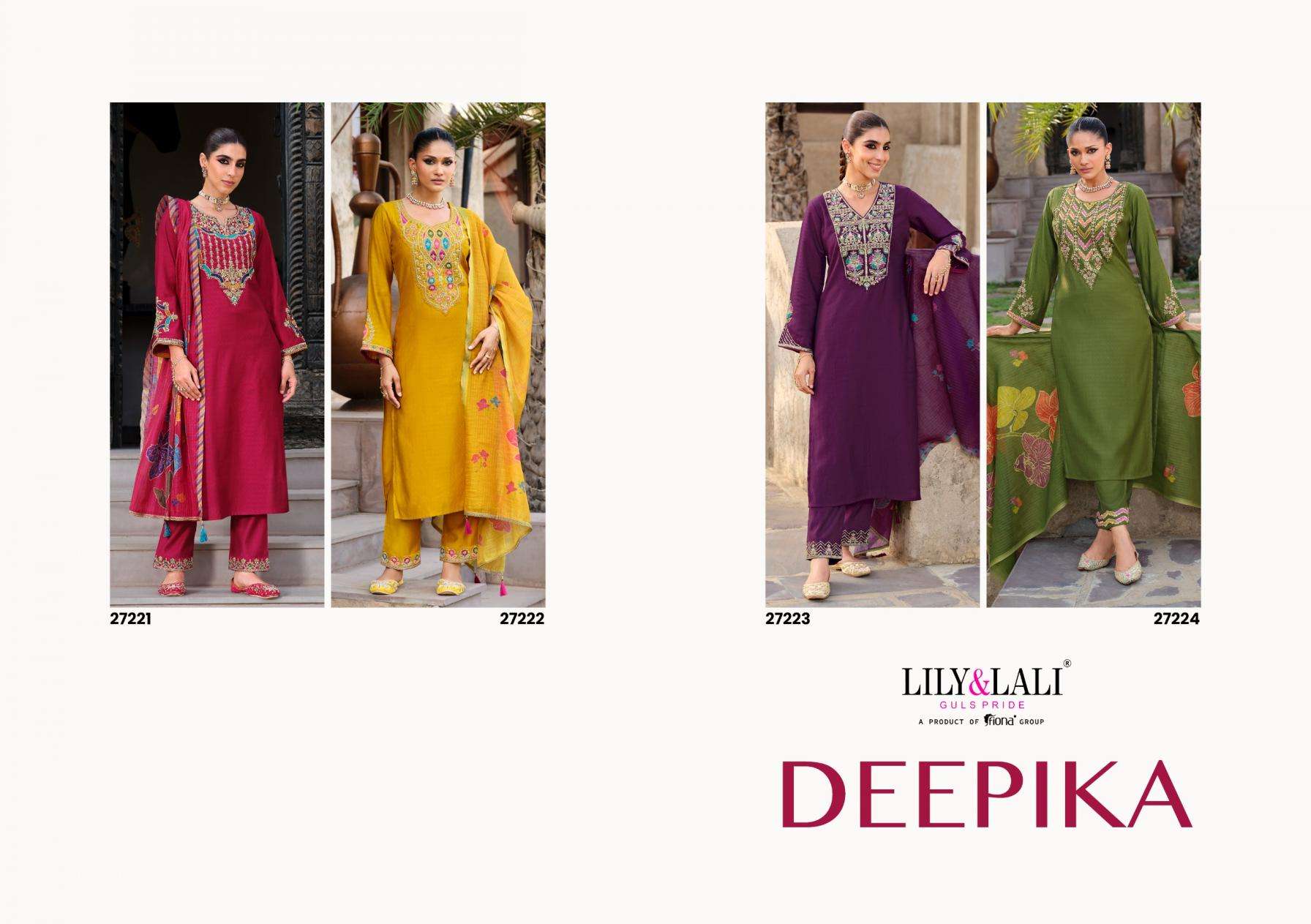 LILY & LALI PRESENTS DEEPIKA SILK FULLY STITCH PARTY WEAR KURTIS CATALOG WHOLESALER AND EXPORTER IN SURAT 