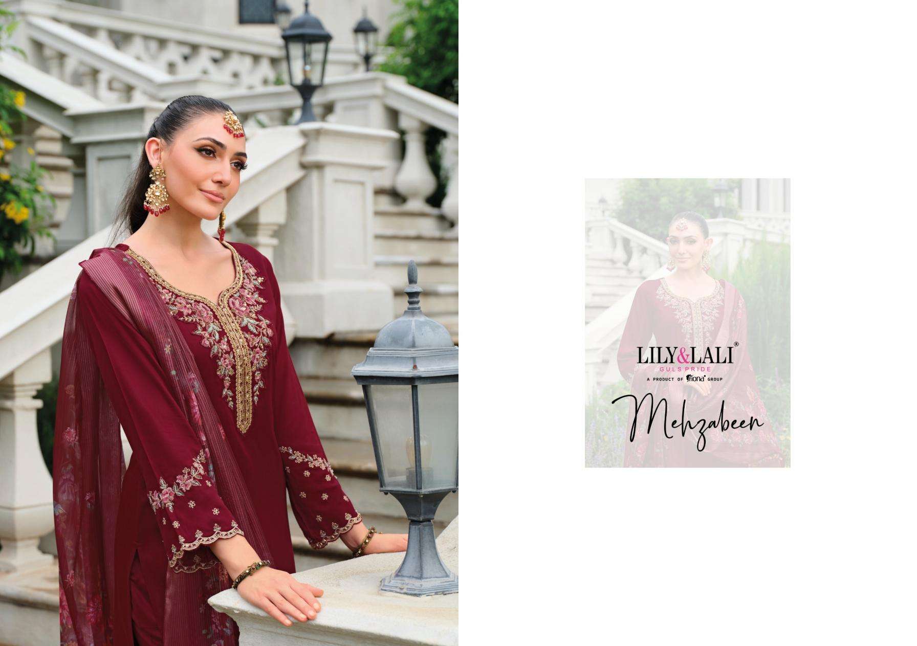 Lily & Lali Presents Mehzabeen Exclusive Design Viscose Gaji Silk Full Stitch 3pcs Kurtis Catalog Wholesaler And Exporter 