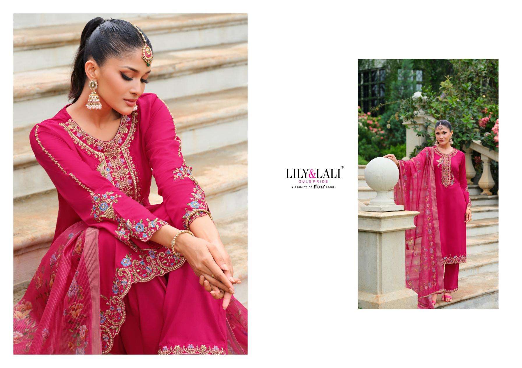 Lily & Lali Presents Mehzabeen Exclusive Design Viscose Gaji Silk Full Stitch 3pcs Kurtis Catalog Wholesaler And Exporter 