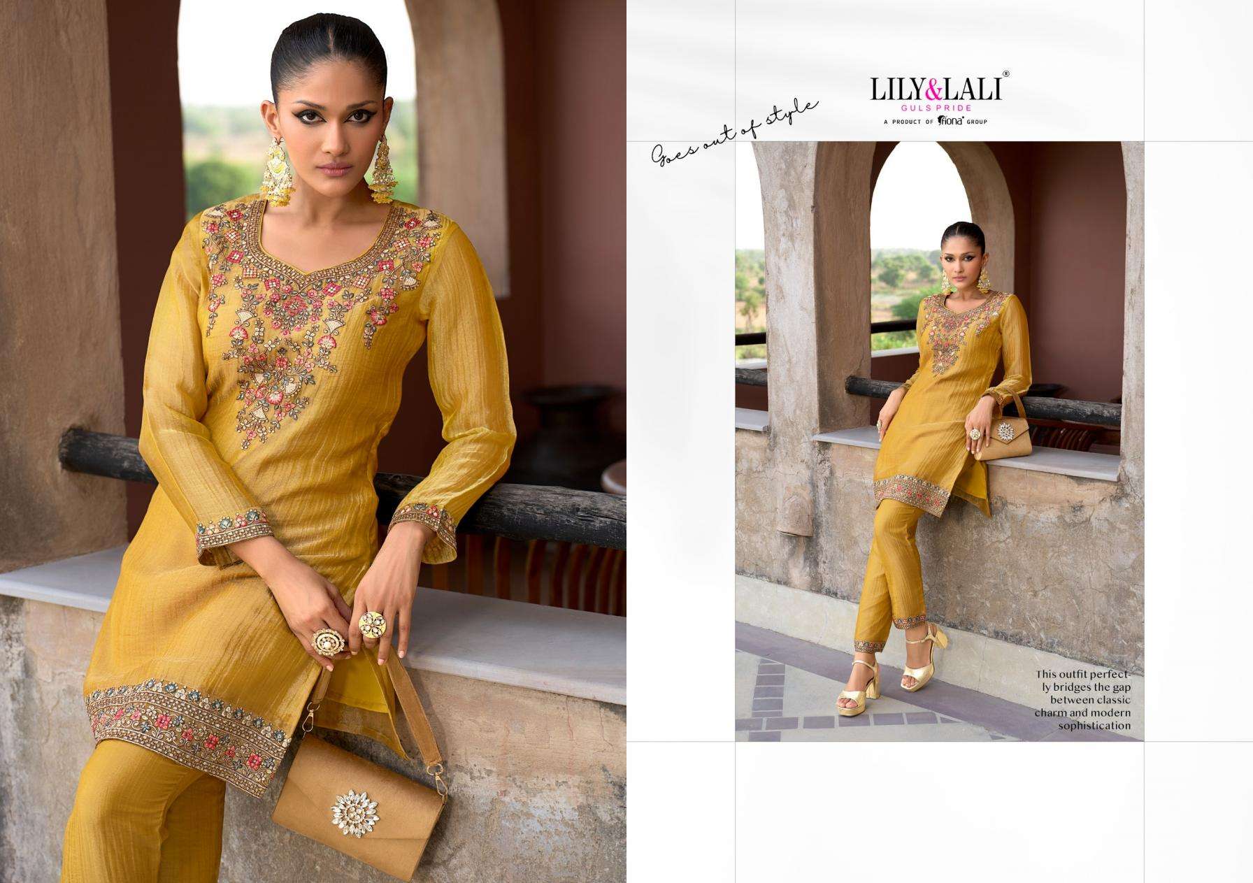 Lily & Lali Presents Mulaqat Simmer Silk Readymade Shop Trendy Co-ord Set Catalog Wholesaler And Exporter 