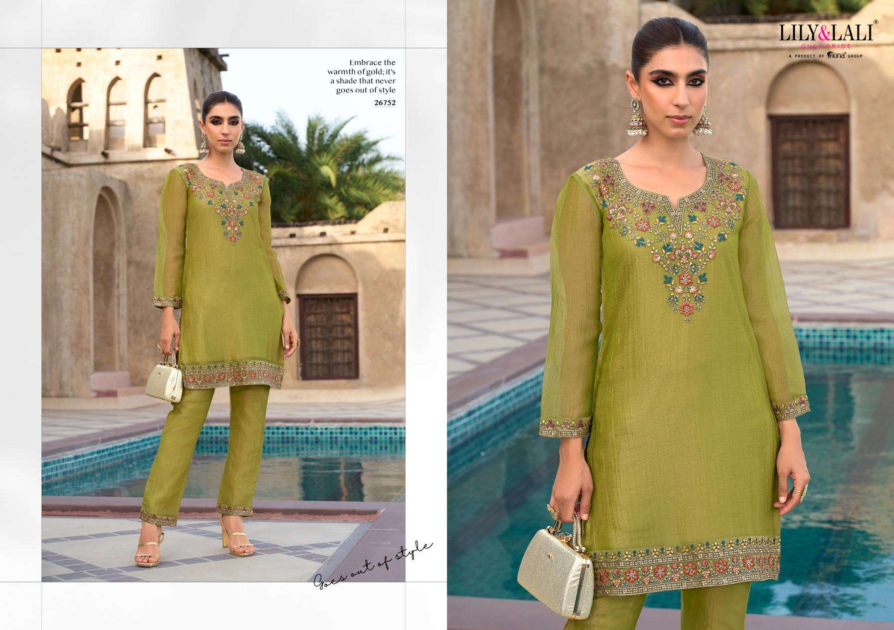 Lily & Lali Presents Mulaqat Simmer Silk Readymade Shop Trendy Co-ord Set Catalog Wholesaler And Exporter 