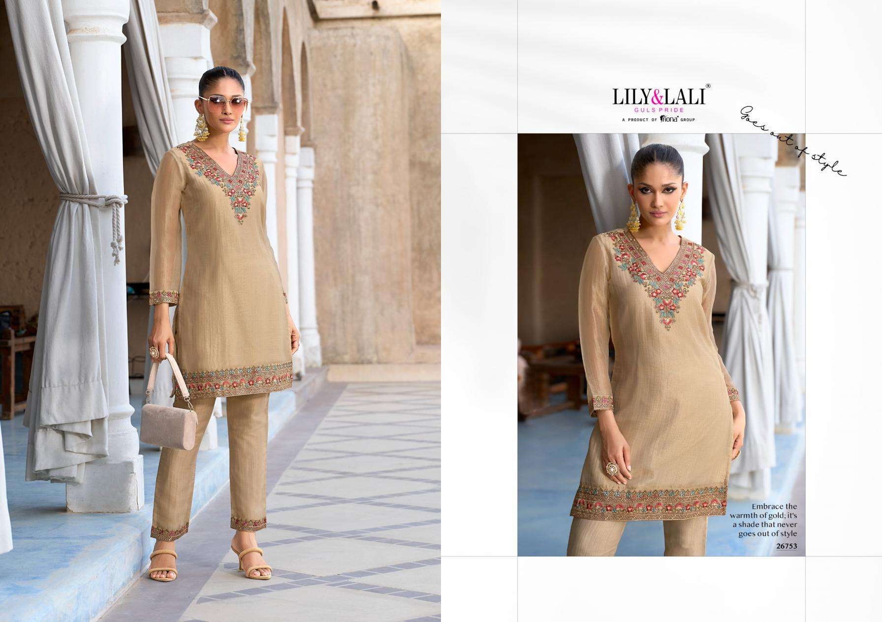 Lily & Lali Presents Mulaqat Simmer Silk Readymade Shop Trendy Co-ord Set Catalog Wholesaler And Exporter 